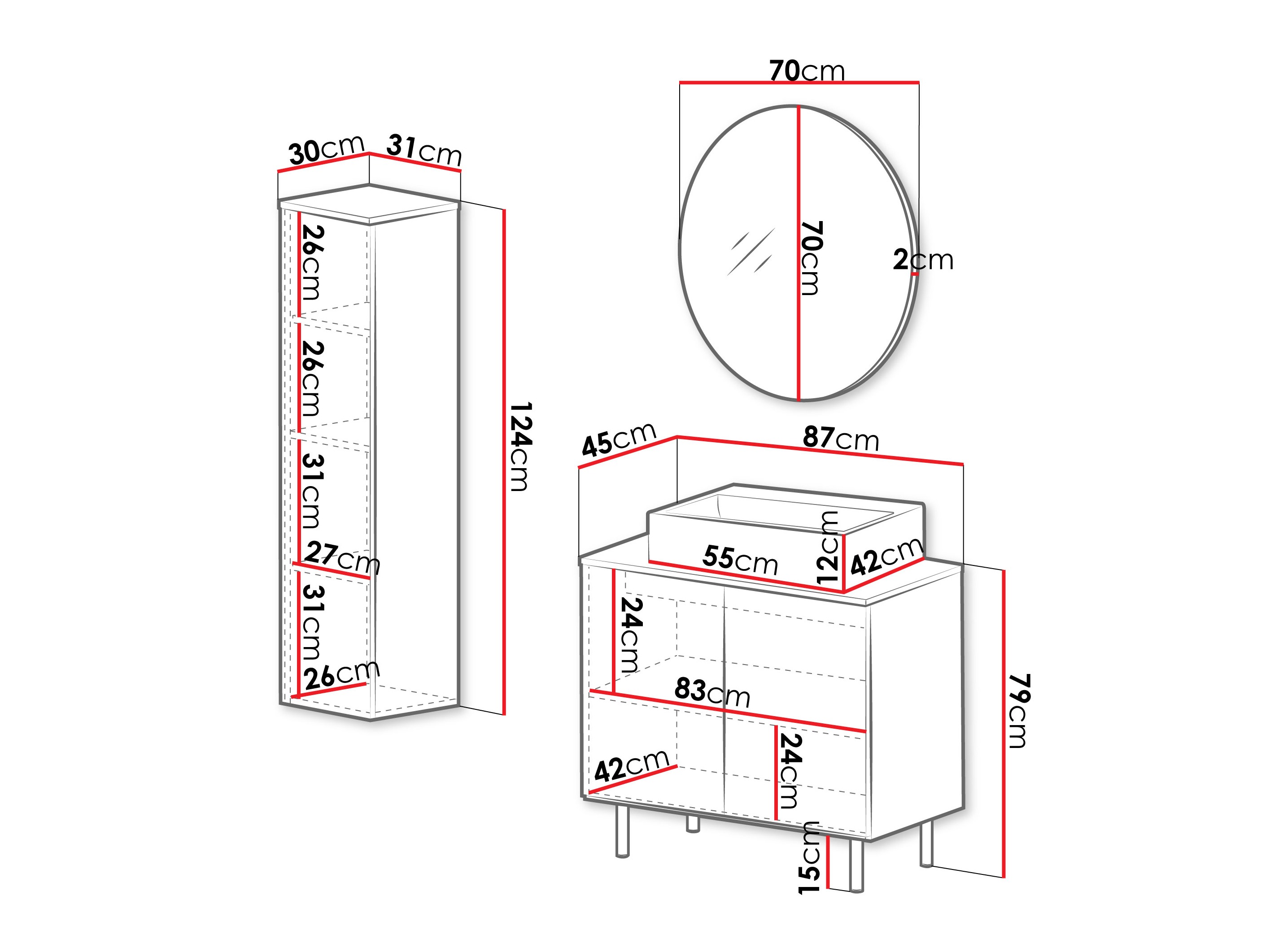 Set za kupatilo Virdomi 110 (Kašmir)