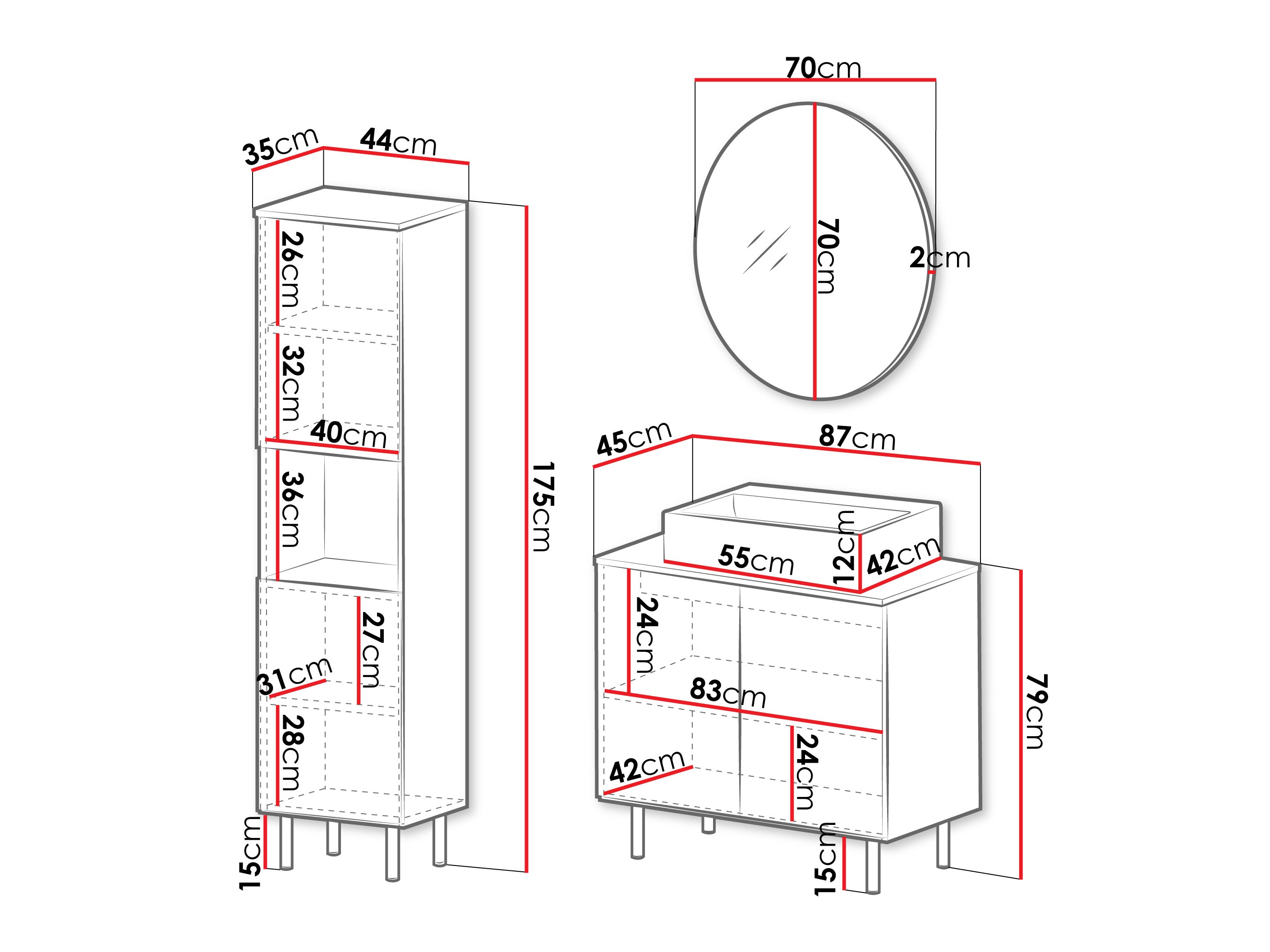Set za kupatilo Virdomi 111 (Crno)
