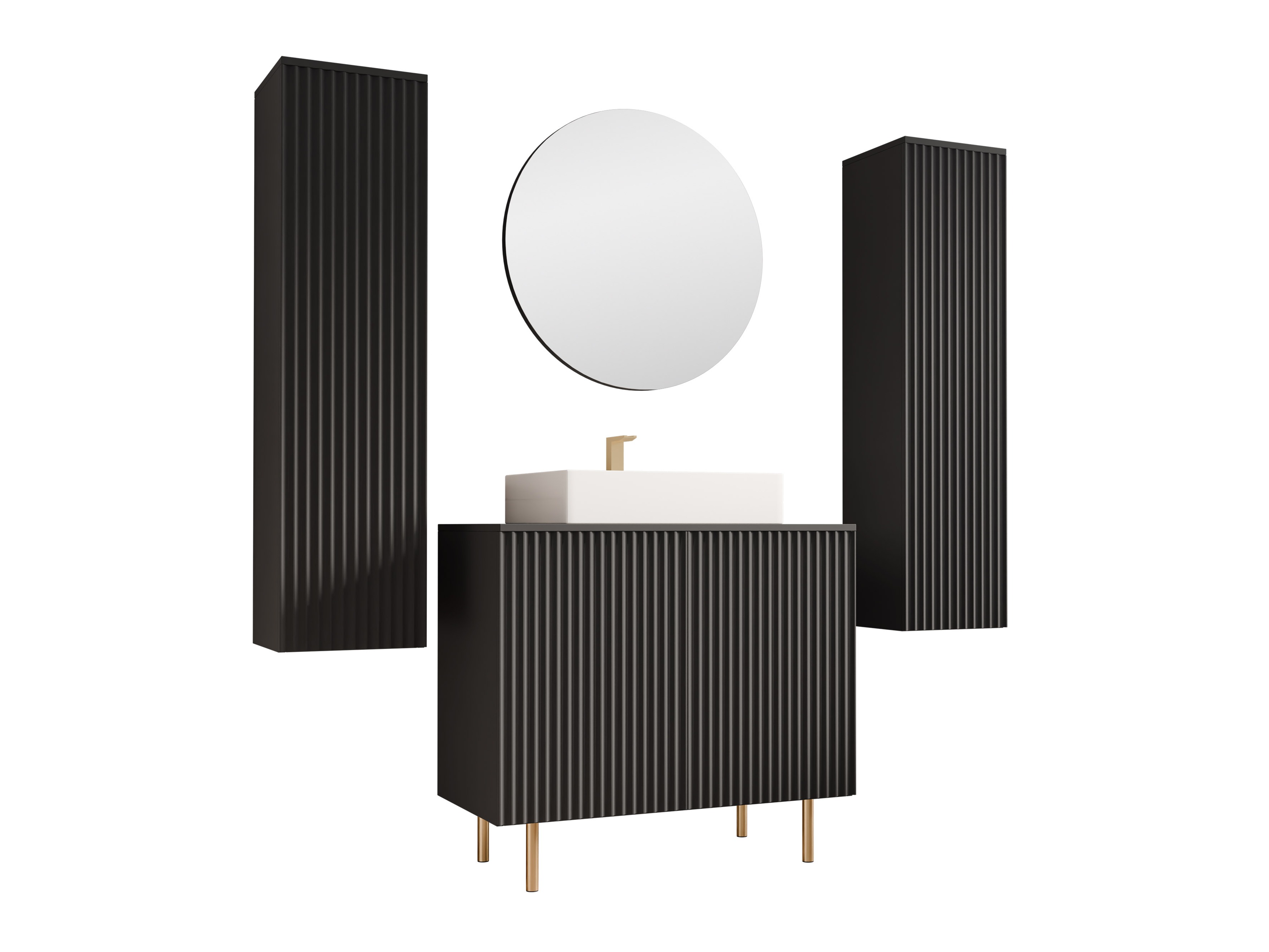 Set za kupatilo Virdomi 112 (Crno)