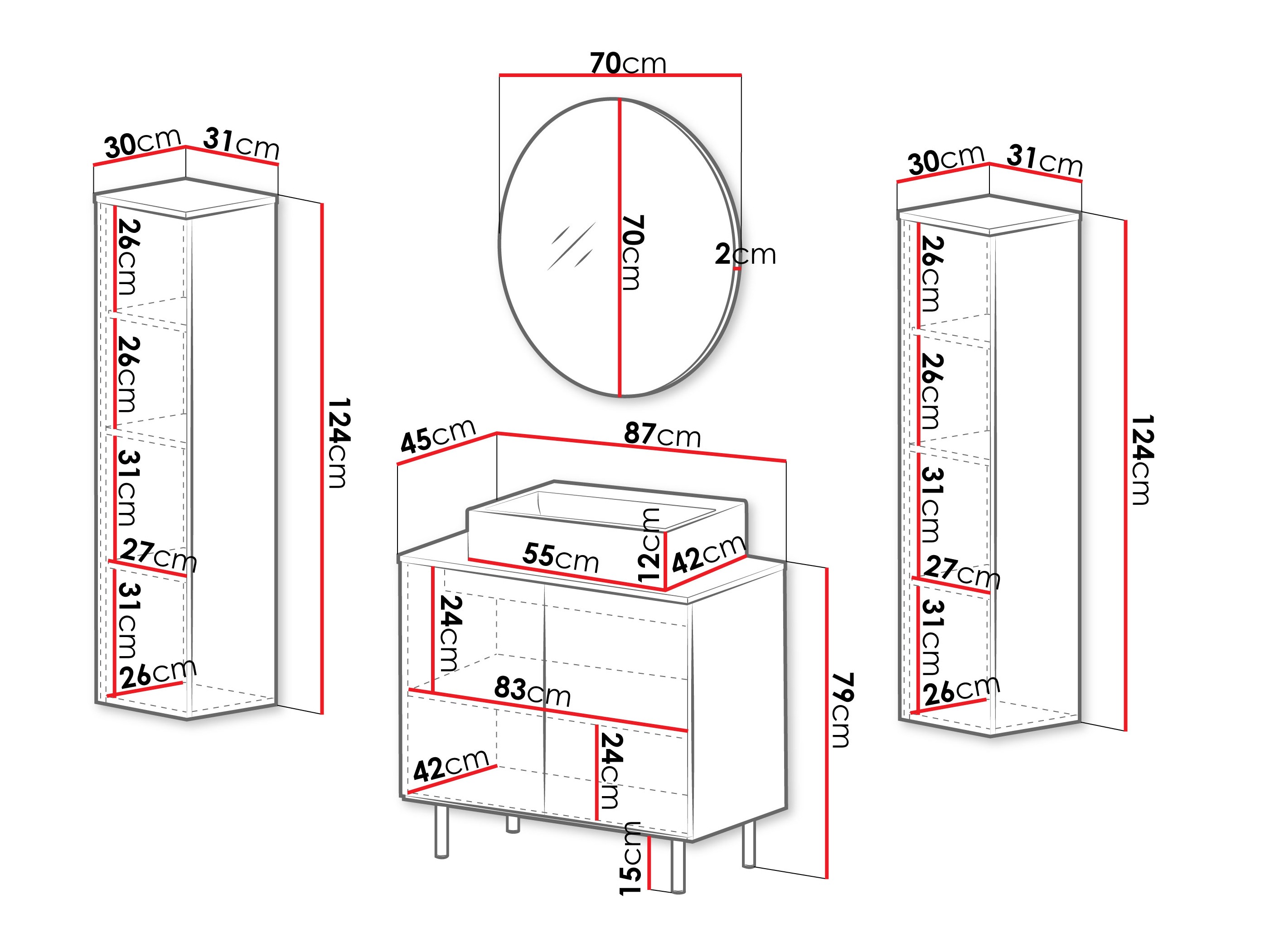 Set za kupatilo Virdomi 112 (Kašmir)