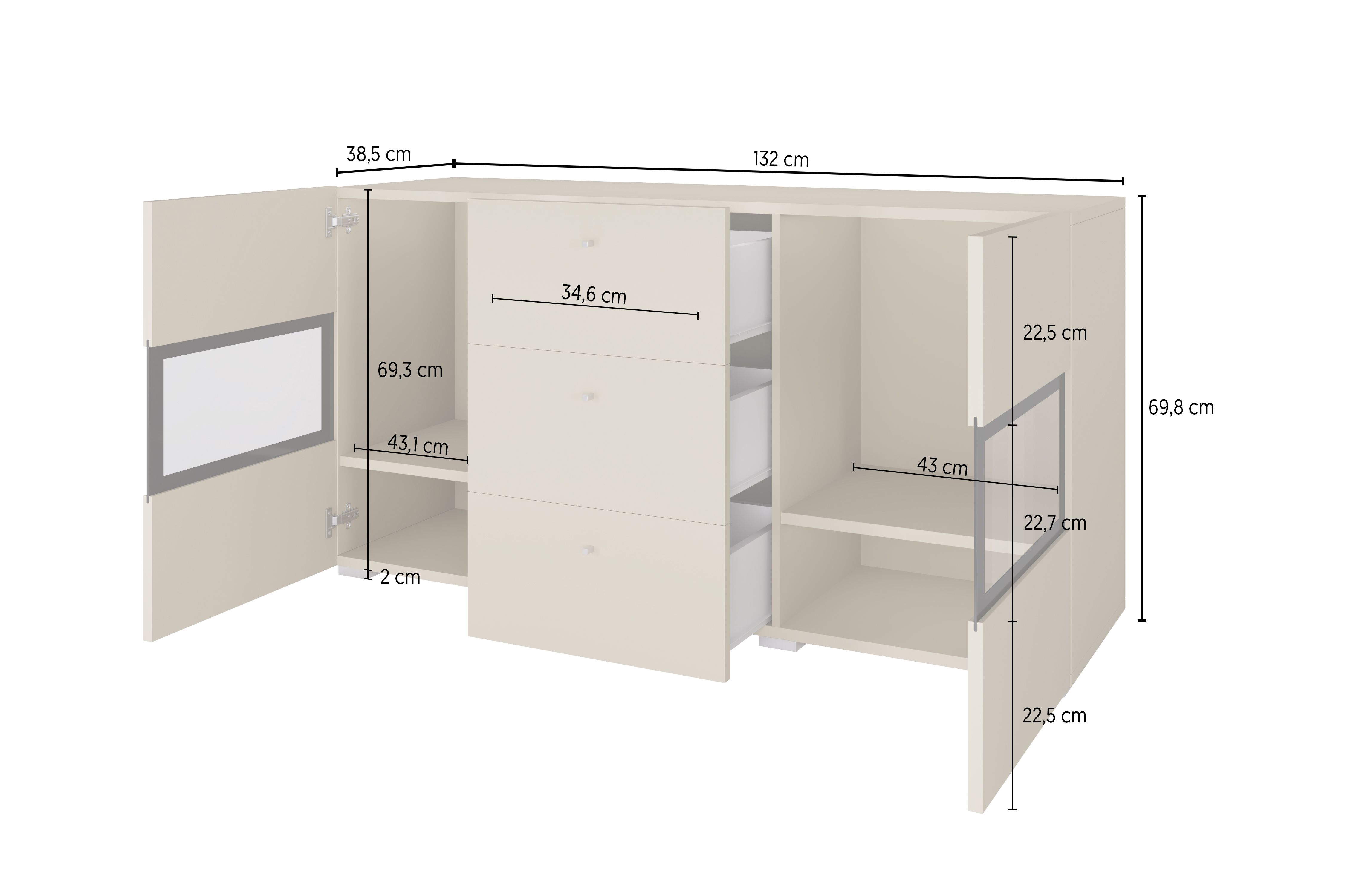 Komoda Serodeu 101 (Orah + Tamno brown)