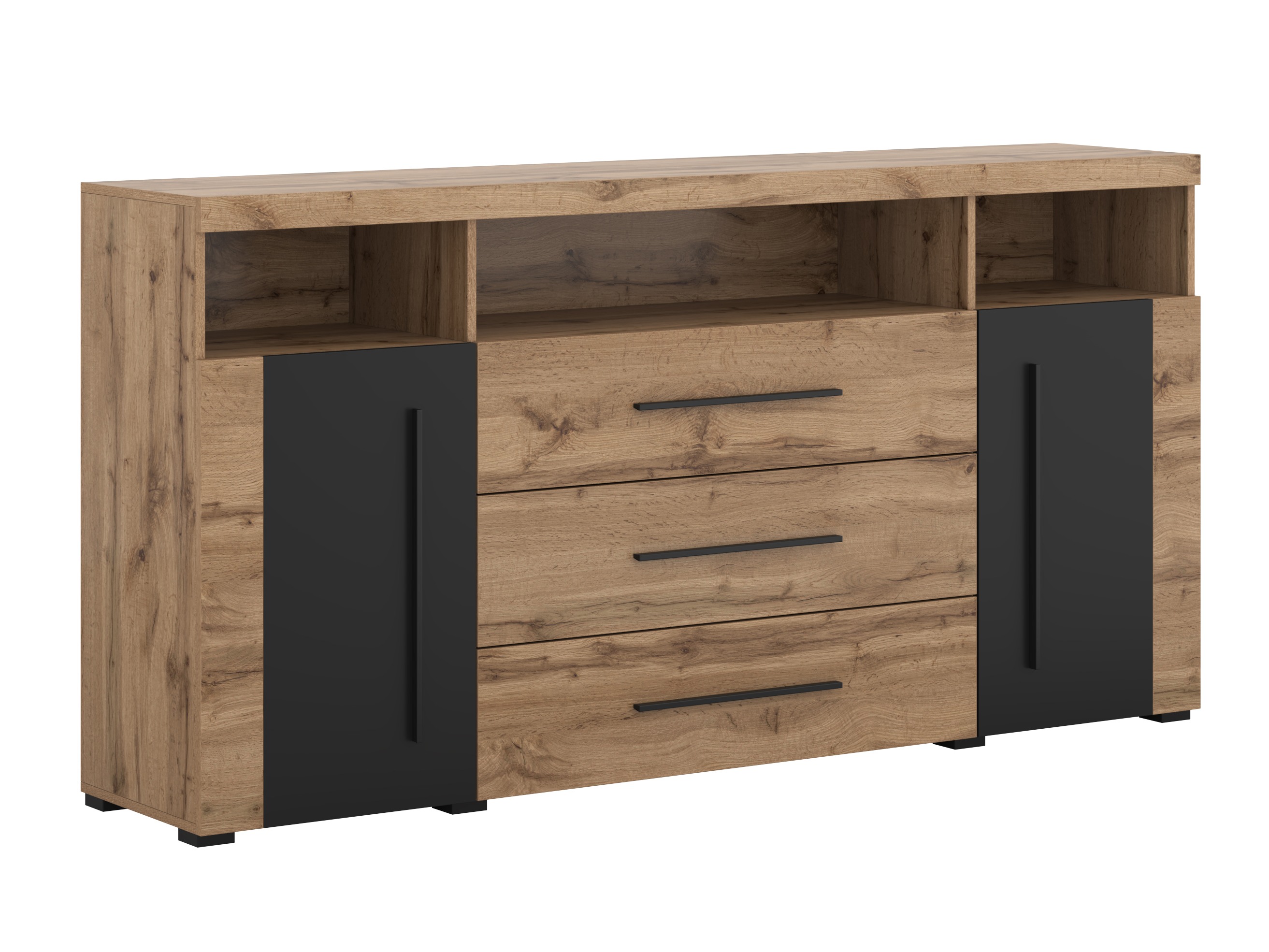 Komoda Sorciro 100 (Crno + Hrast Votan)