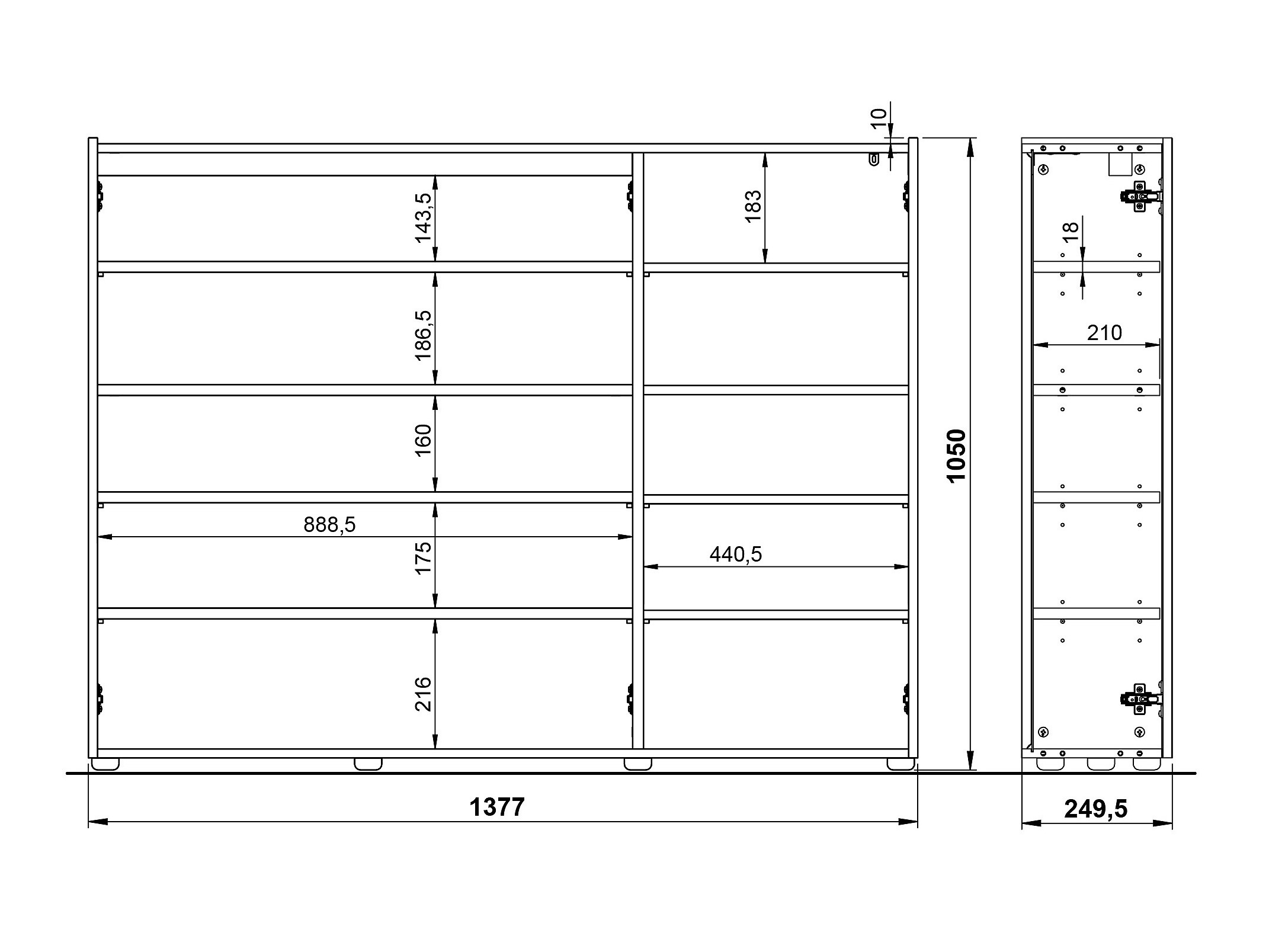 Polica za obuću Sacramento 514 (Grafit)