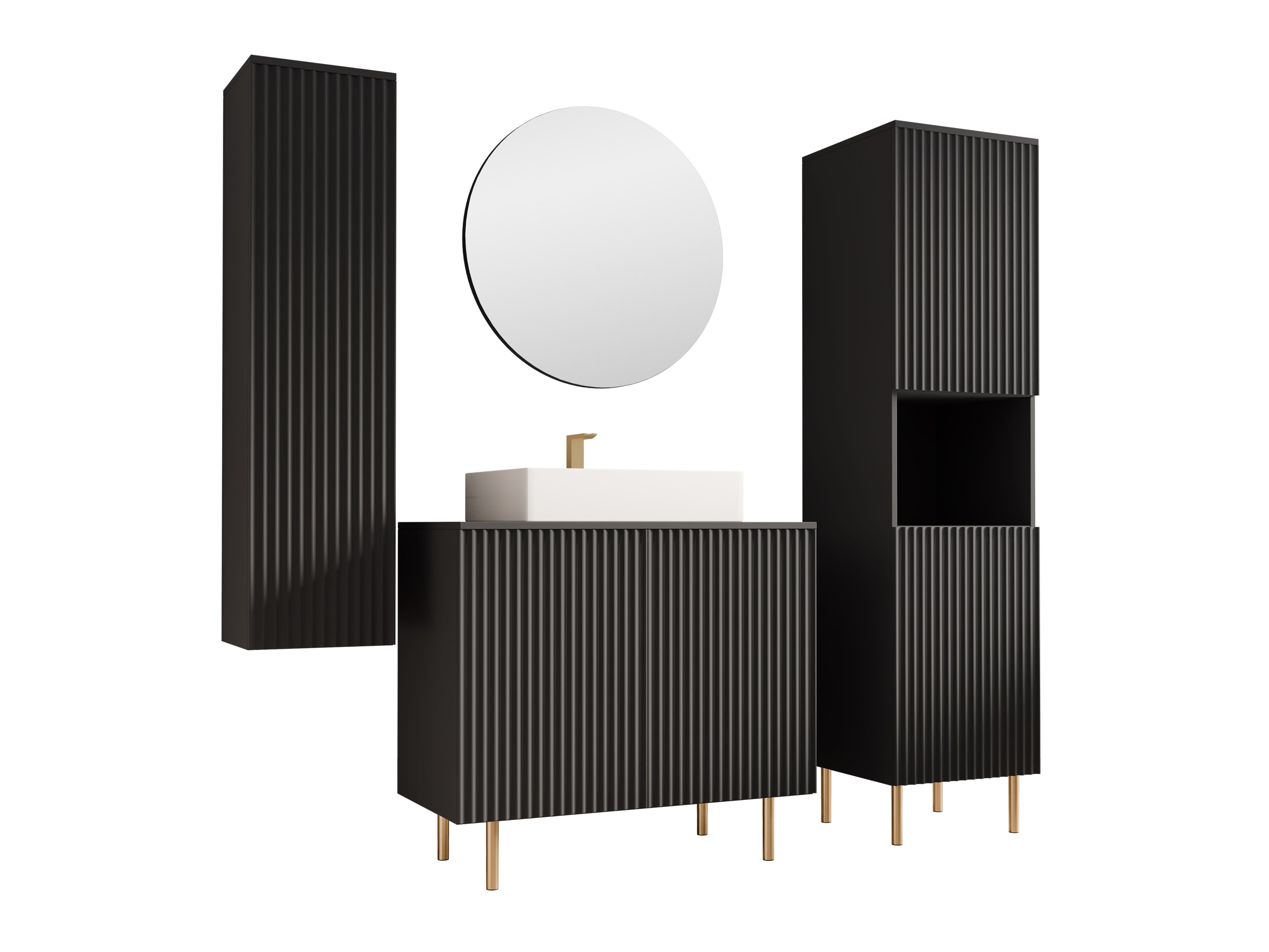 Set za kupatilo Decus V (Crno)