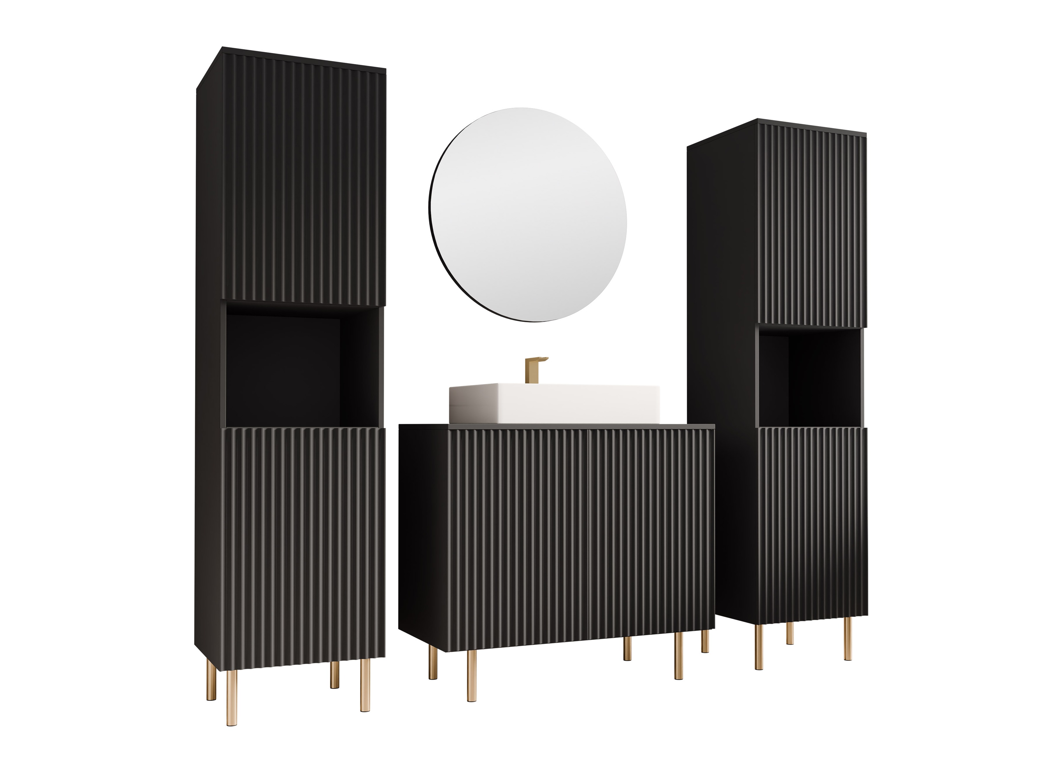 Set za kupatilo Decus VI (Crno)