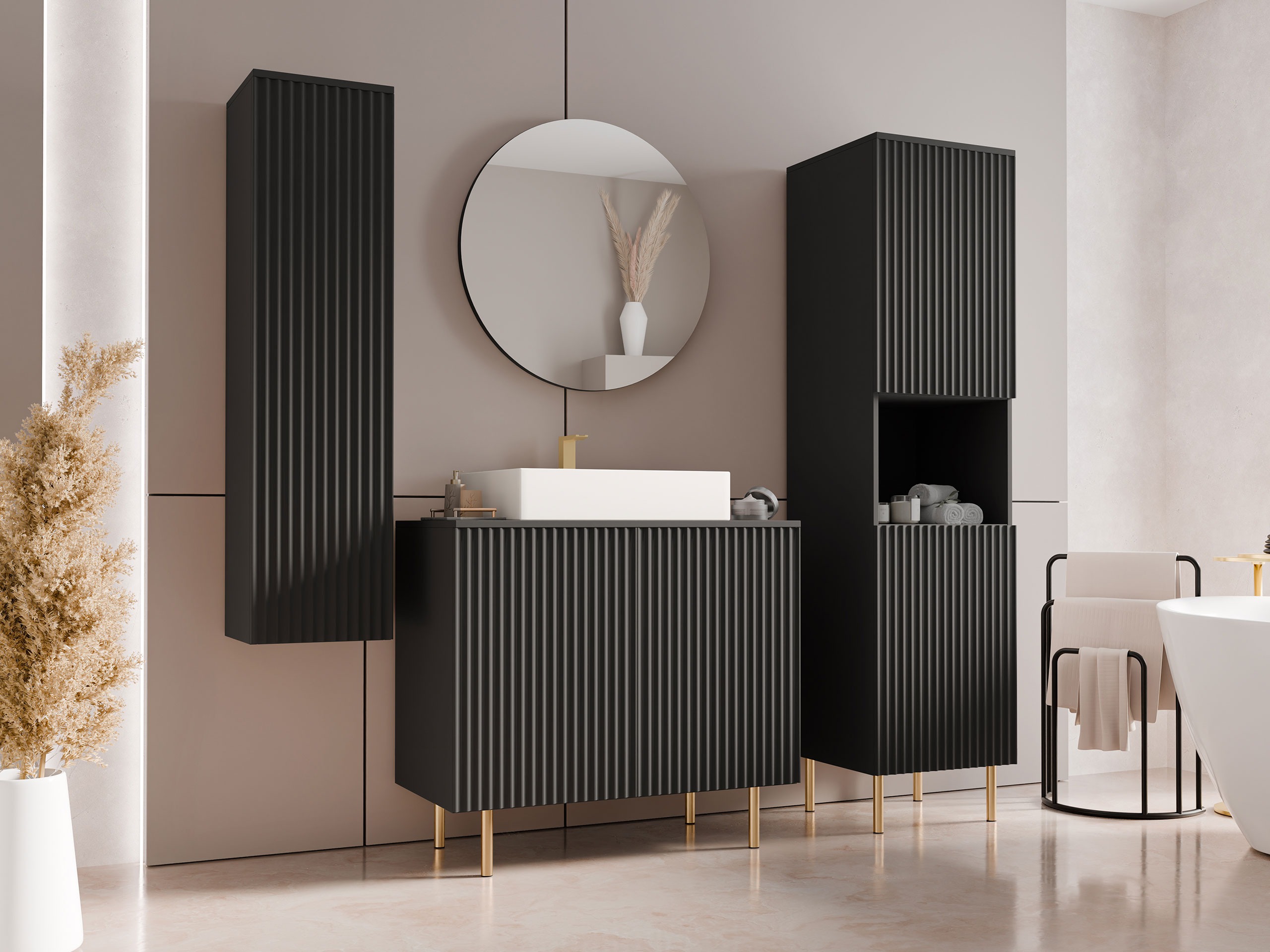 Set za kupatilo Virdomi 113 (Crno)