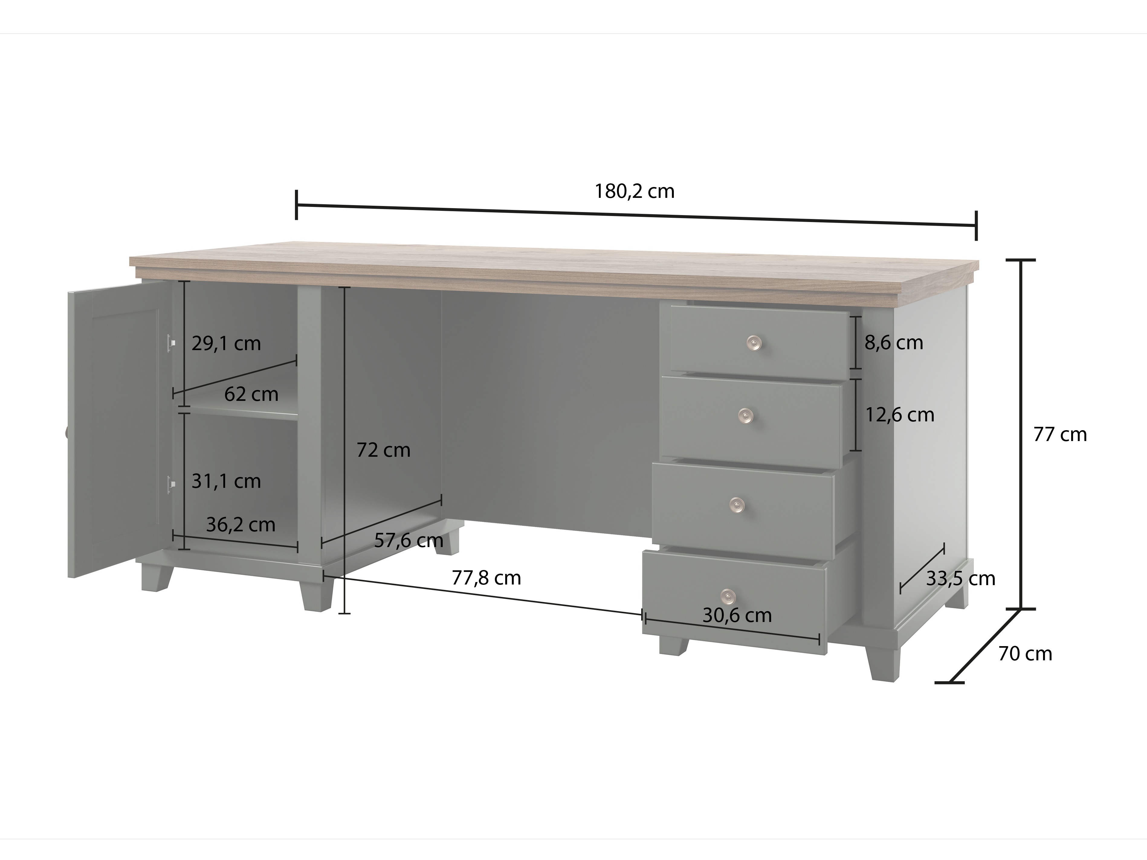 Kancelarijski sto Tolnue 133