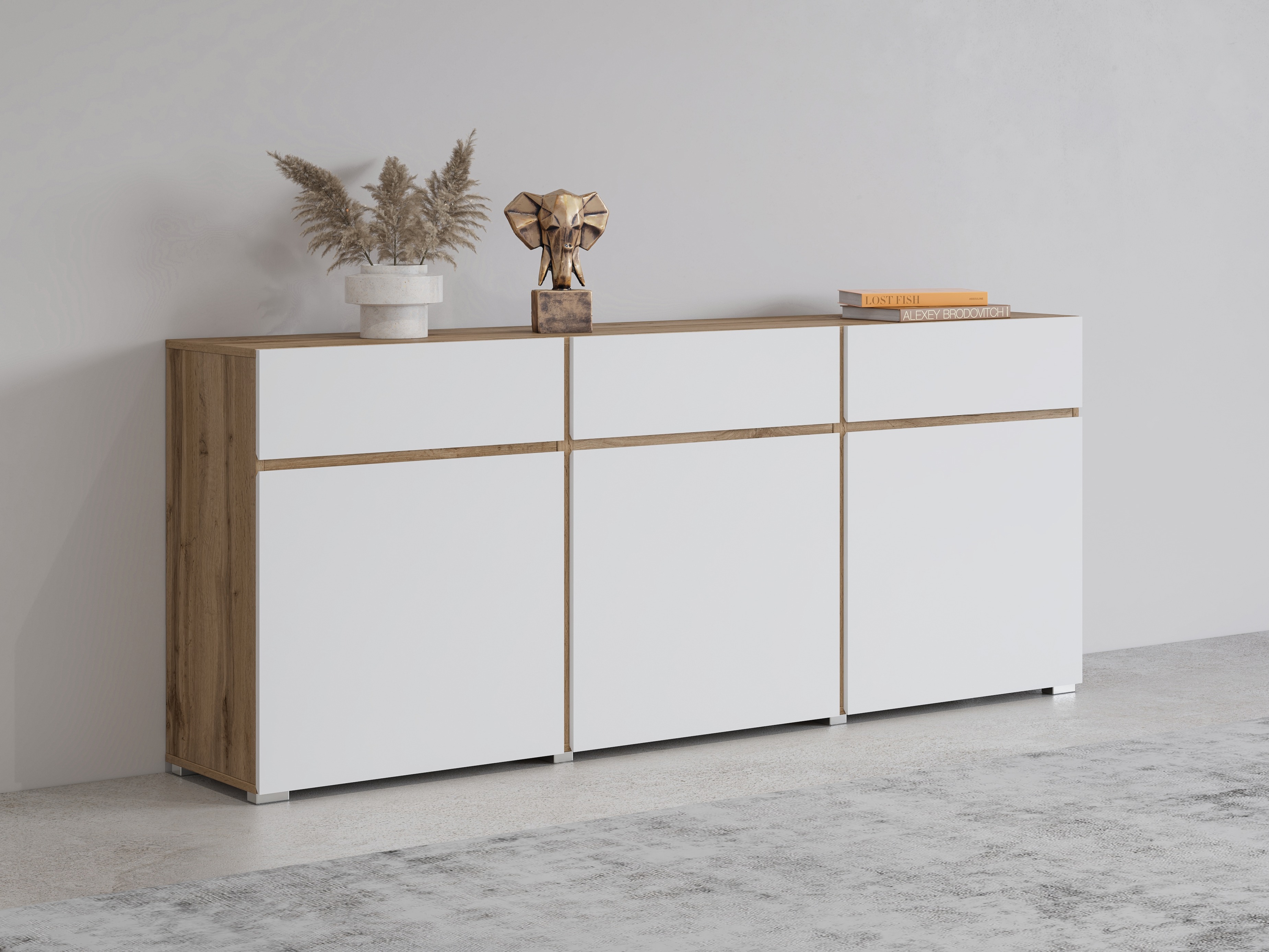Komoda Alfere 103 (Hrast Votan + Belo)