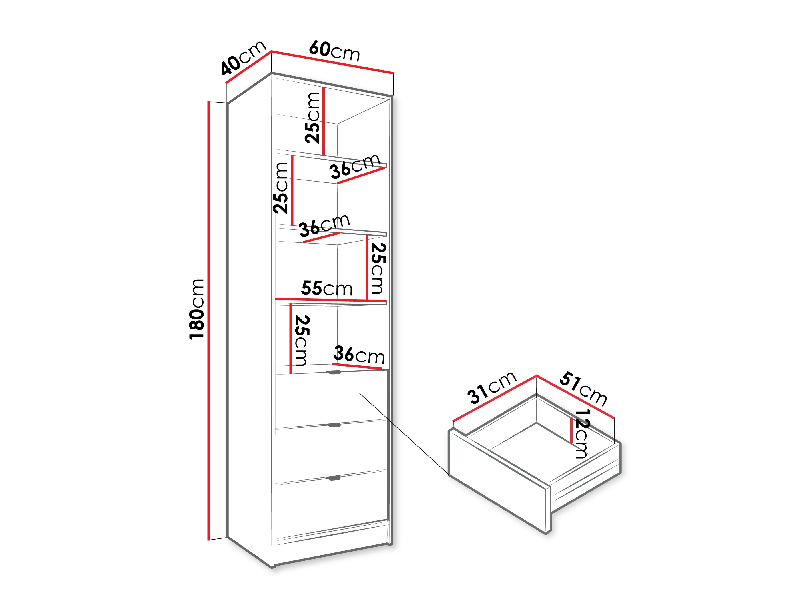 Polica Comfivo Larmire 116 (Bež)