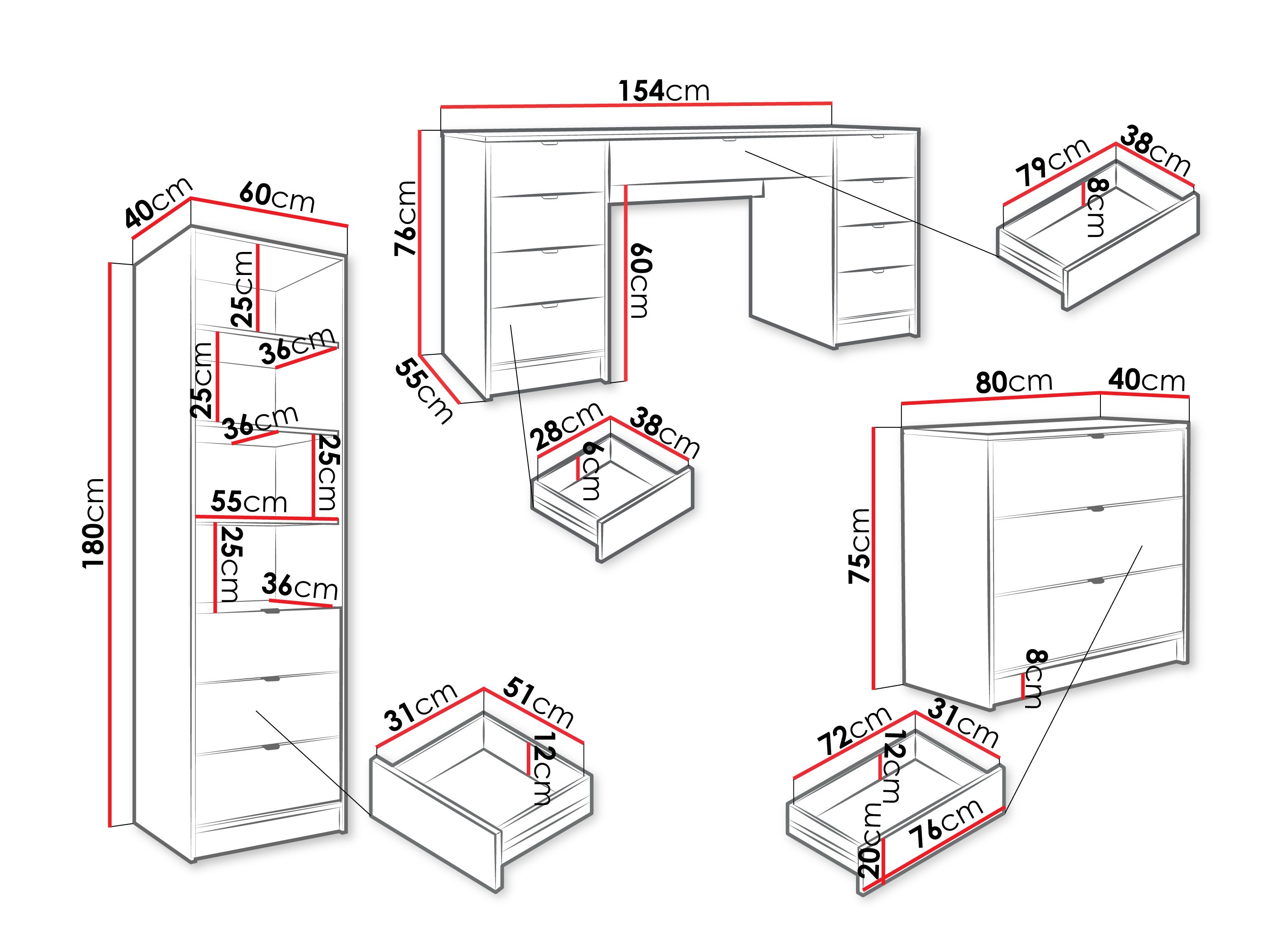 Set za kućnu kancelariju Comfivo Larmire 121 (Bež)