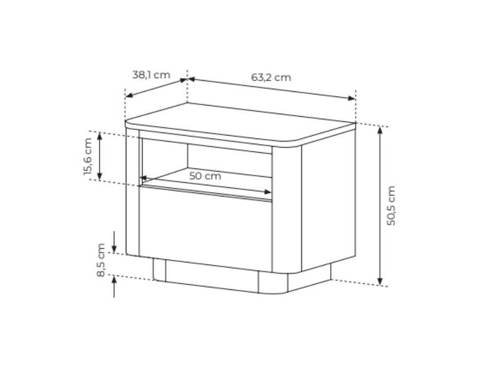 Noćni ormarić Sevdori 105