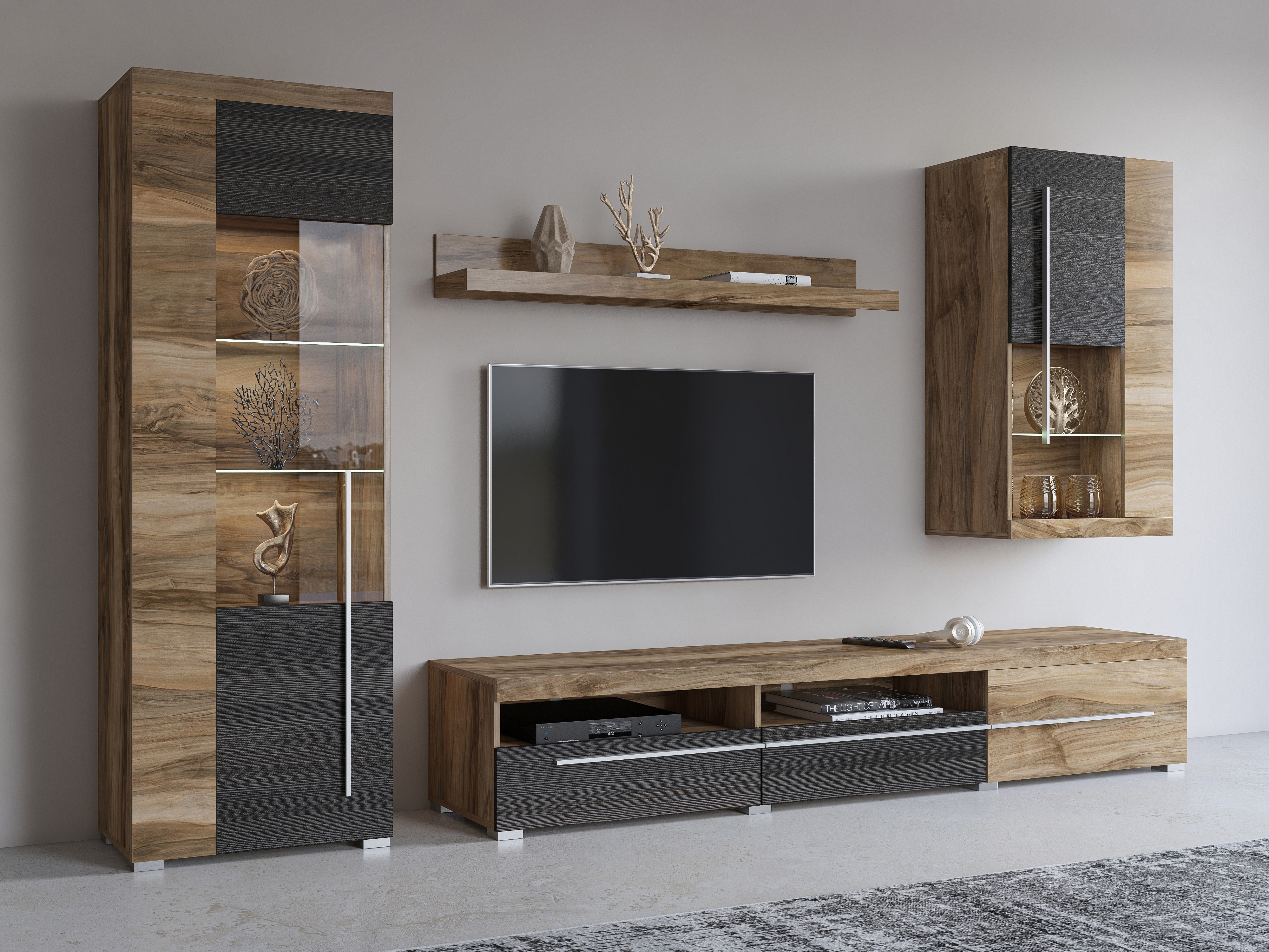 Set za dnevnu sobu Sorciro 105 (Orah + Tamni hrast)