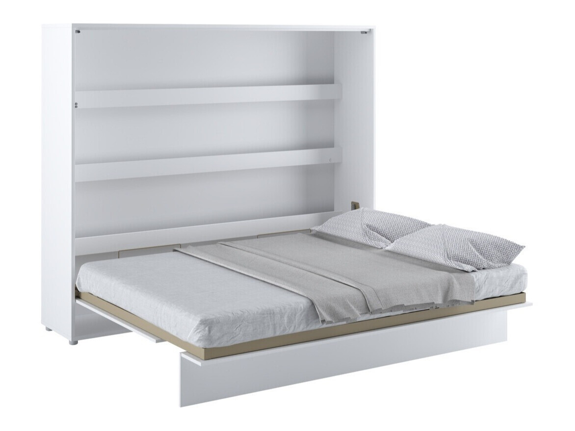 Zidni krevet Concept Pro Lenart Levfere 115 (Sjajno belo)