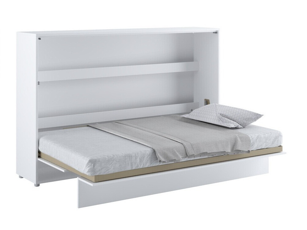 Zidni krevet Concept Pro Lenart V (Sjajno belo)
