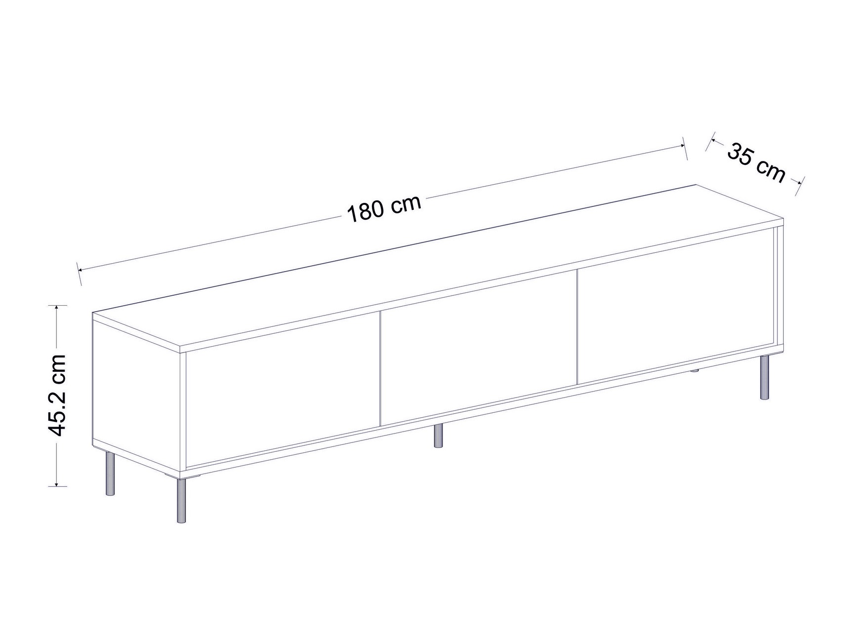 TV komoda Kailua 2573 (Svetlo Travertine + Zlatna)