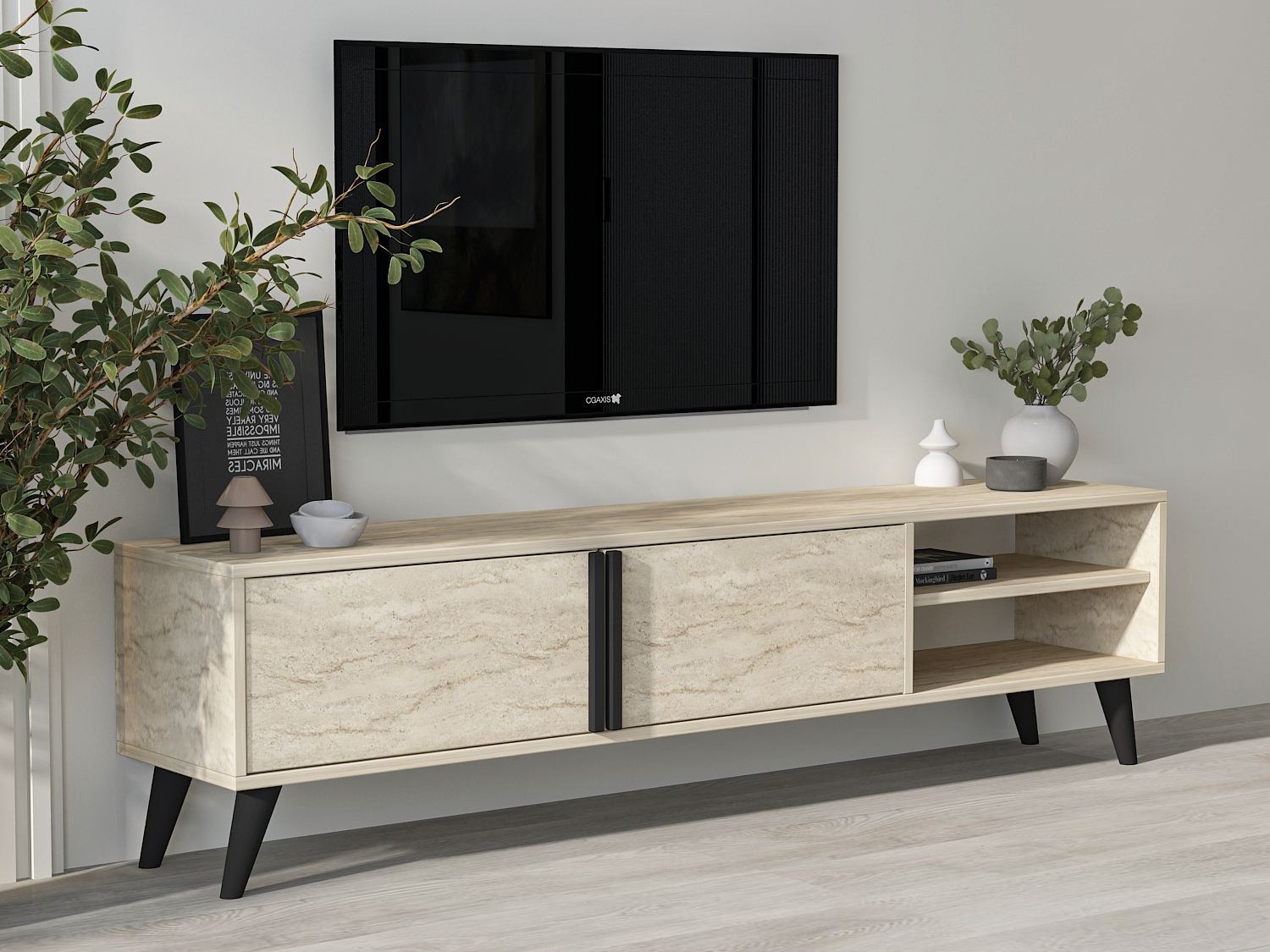 TV komoda Kailua 2576 (Svetlo Travertine)
