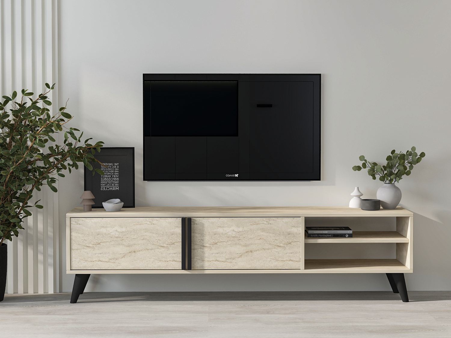 TV komoda Kailua 2576 (Svetlo Travertine)