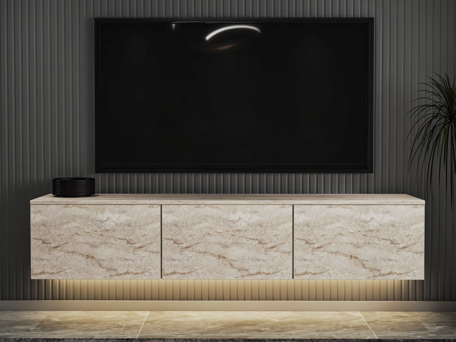TV komoda Kailua 408 (Svetli travertin)