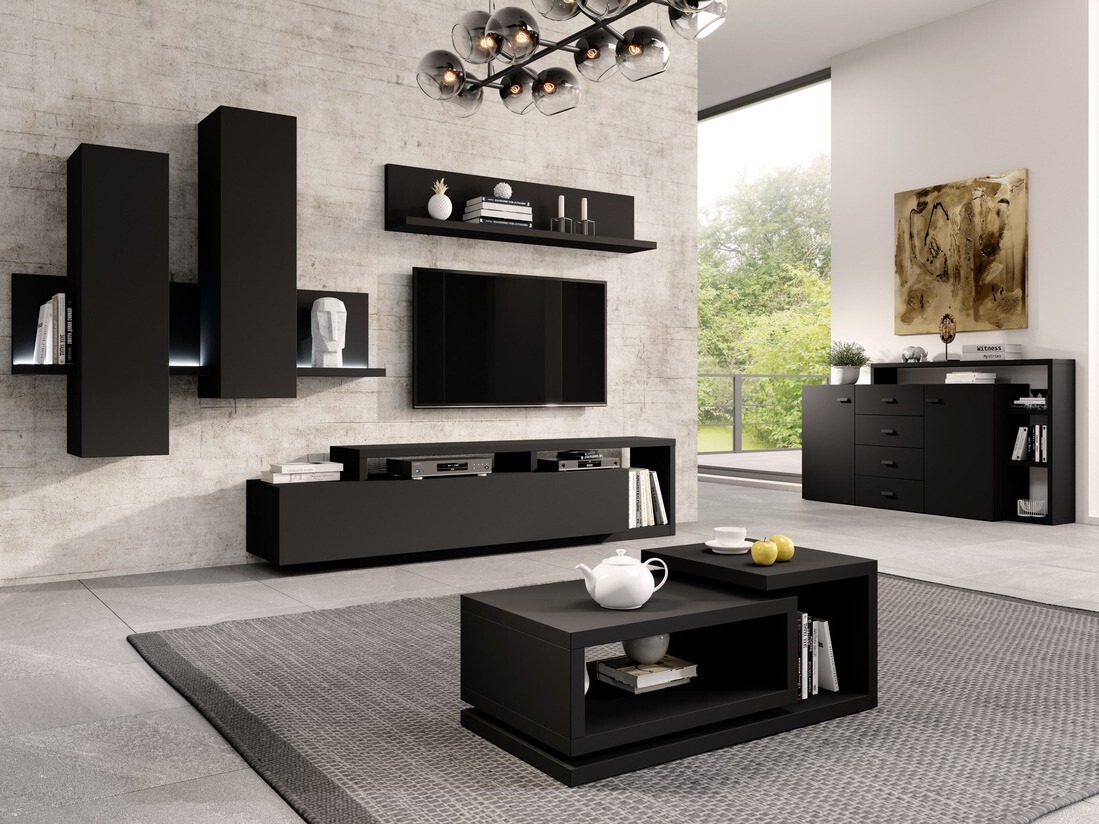 Komoda Lutiva 106 (Mat crna)