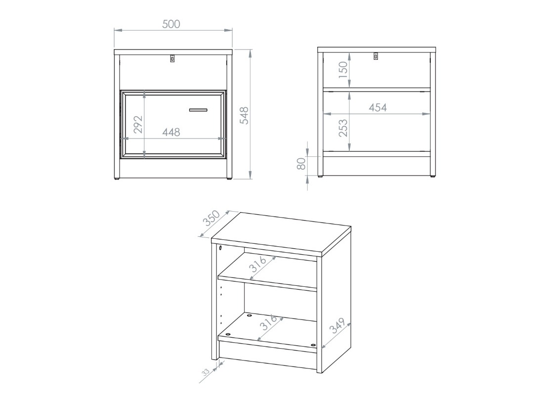 Noćni ormarić Avibale 106
