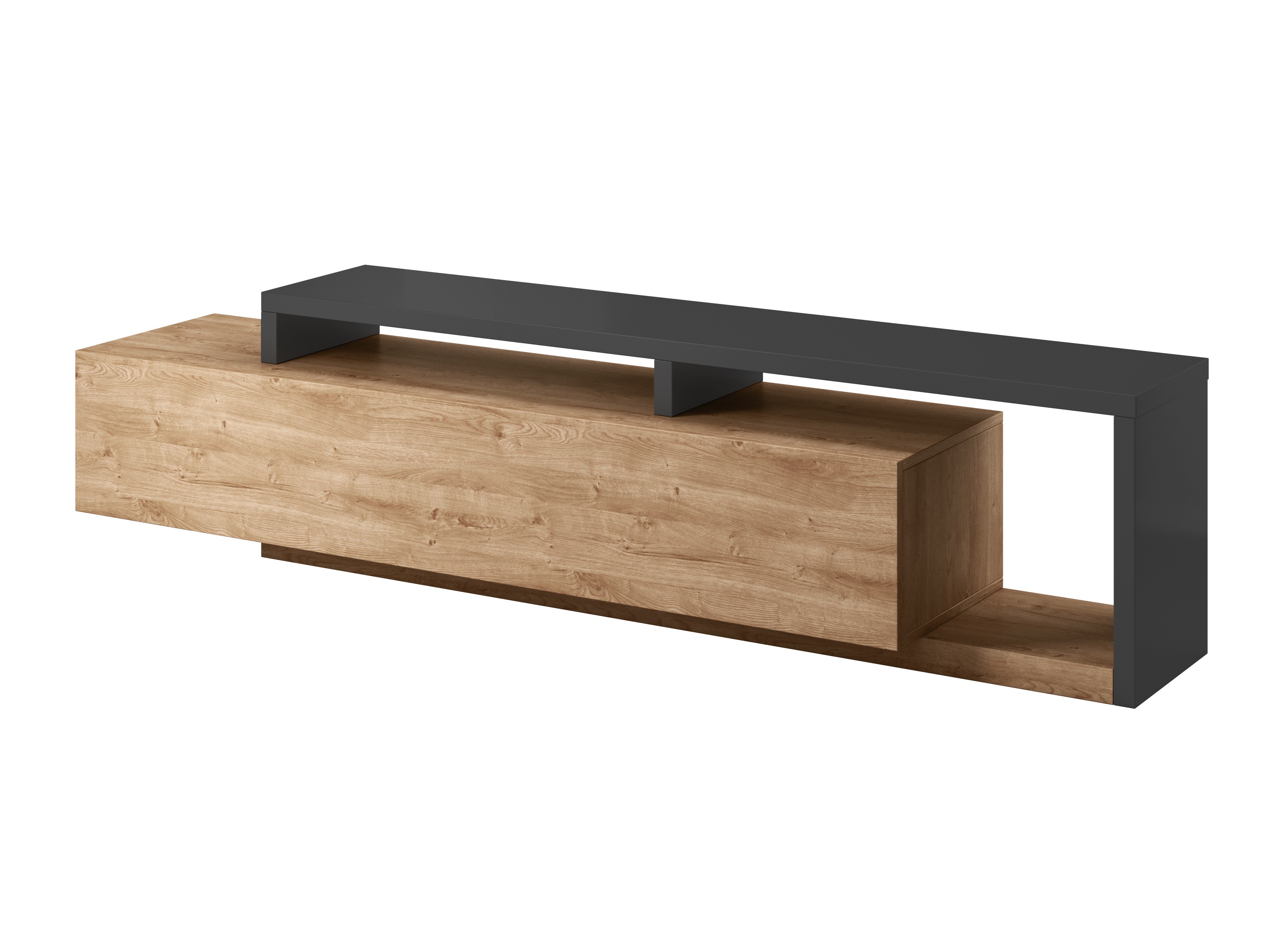 TV komoda Lutiva 103 (Antracit + Ribbec hrast)