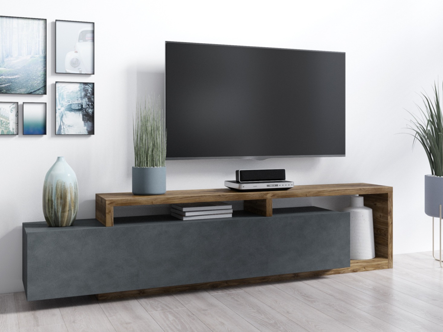 TV sto Lutiva 103 (Matera siva + Tamna smrča)