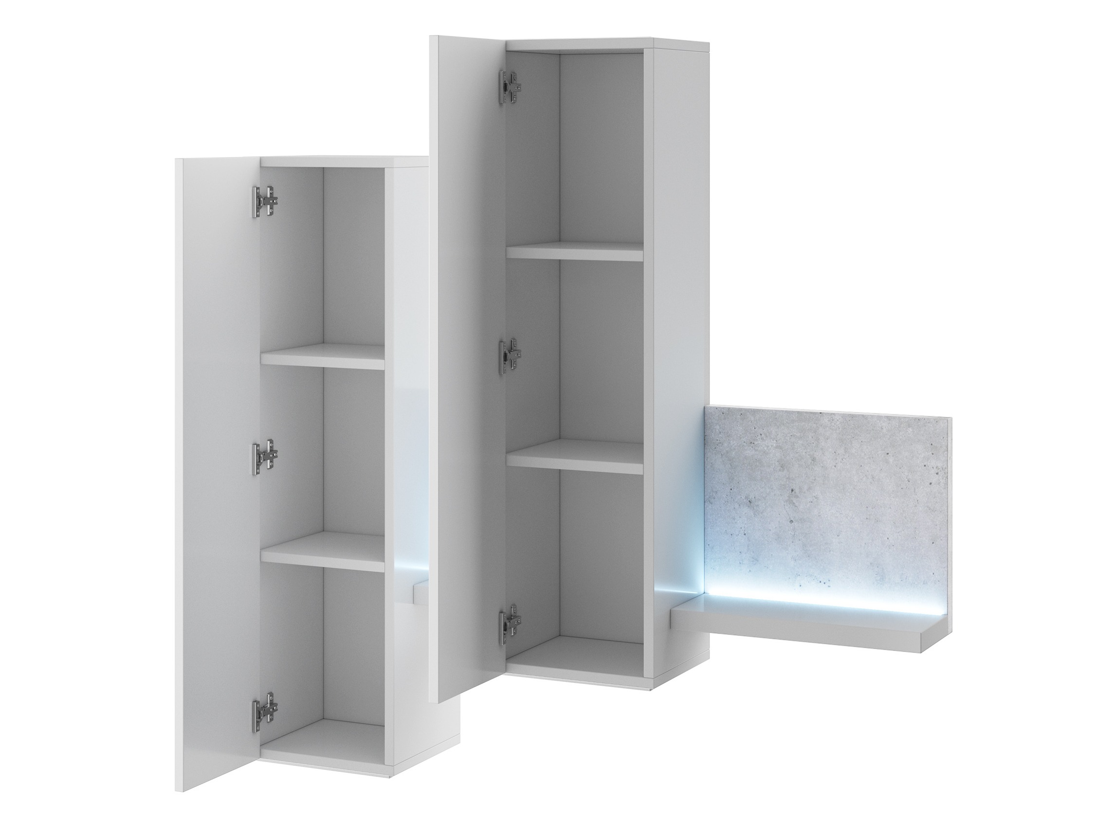 Zidni ormarić Lutiva 101 (Belo + Boja betona)