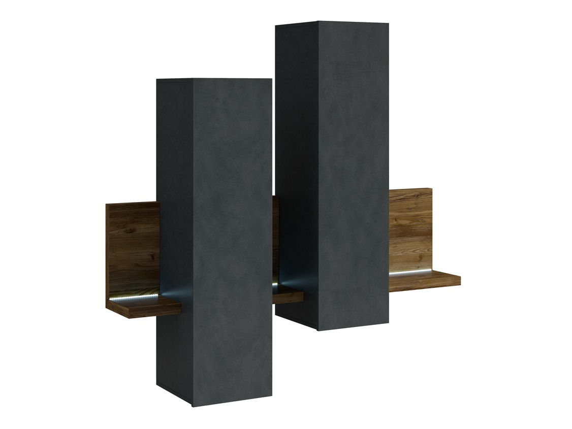 Zidni ormarić Lutiva 101 (Matera siva + Tamna smrča)