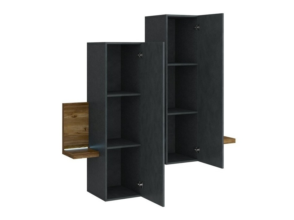 Zidni ormarić Lutiva 101 (Matera siva + Tamna smrča)