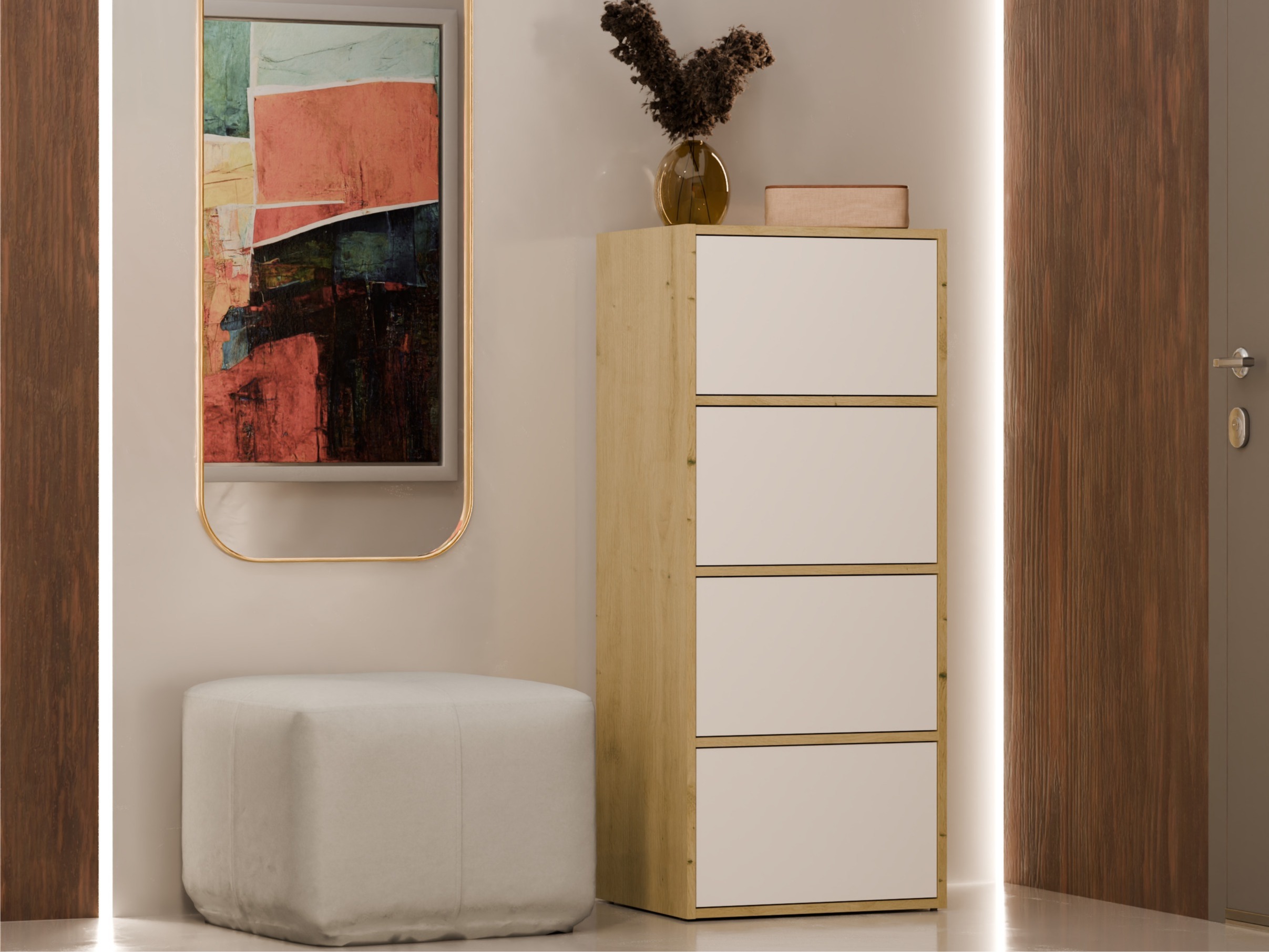 Ormarić Mandeville 298 (Belo + Artisan hrast)