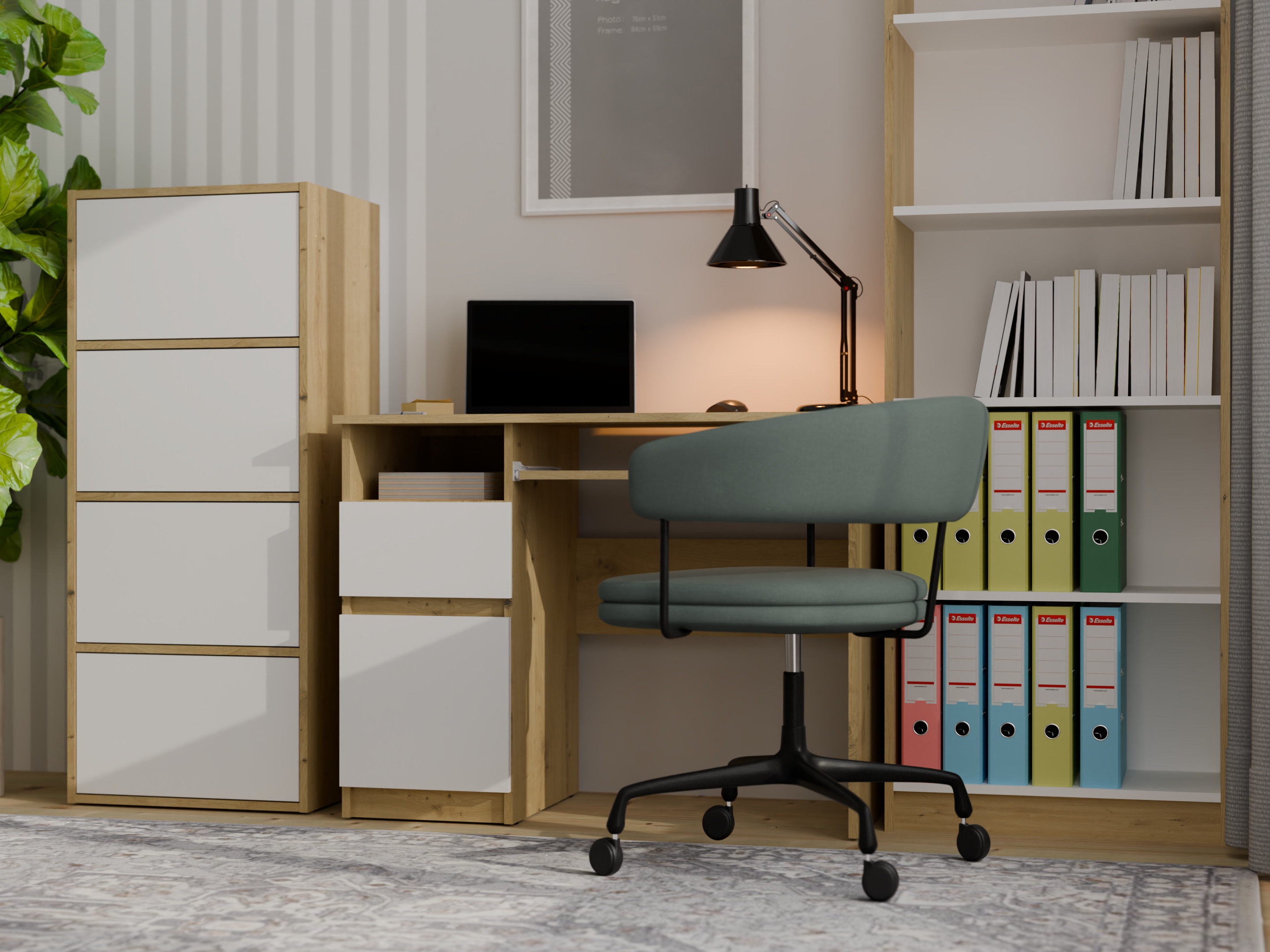 Ormarić Mandeville 298 (Belo + Zanatski hrast)