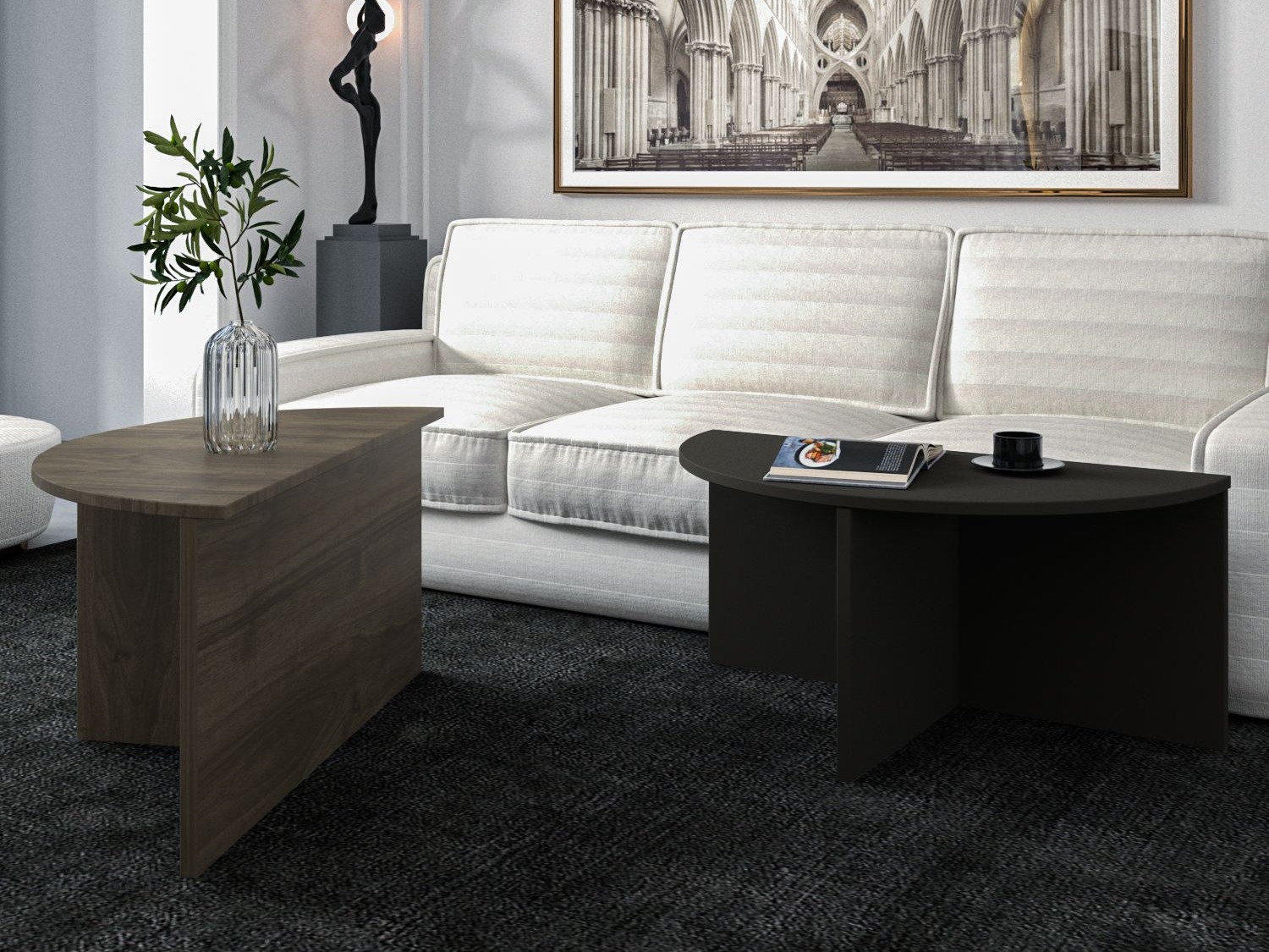 Set stočića za kafu Kailua 2581 (Antracit + Orah)
