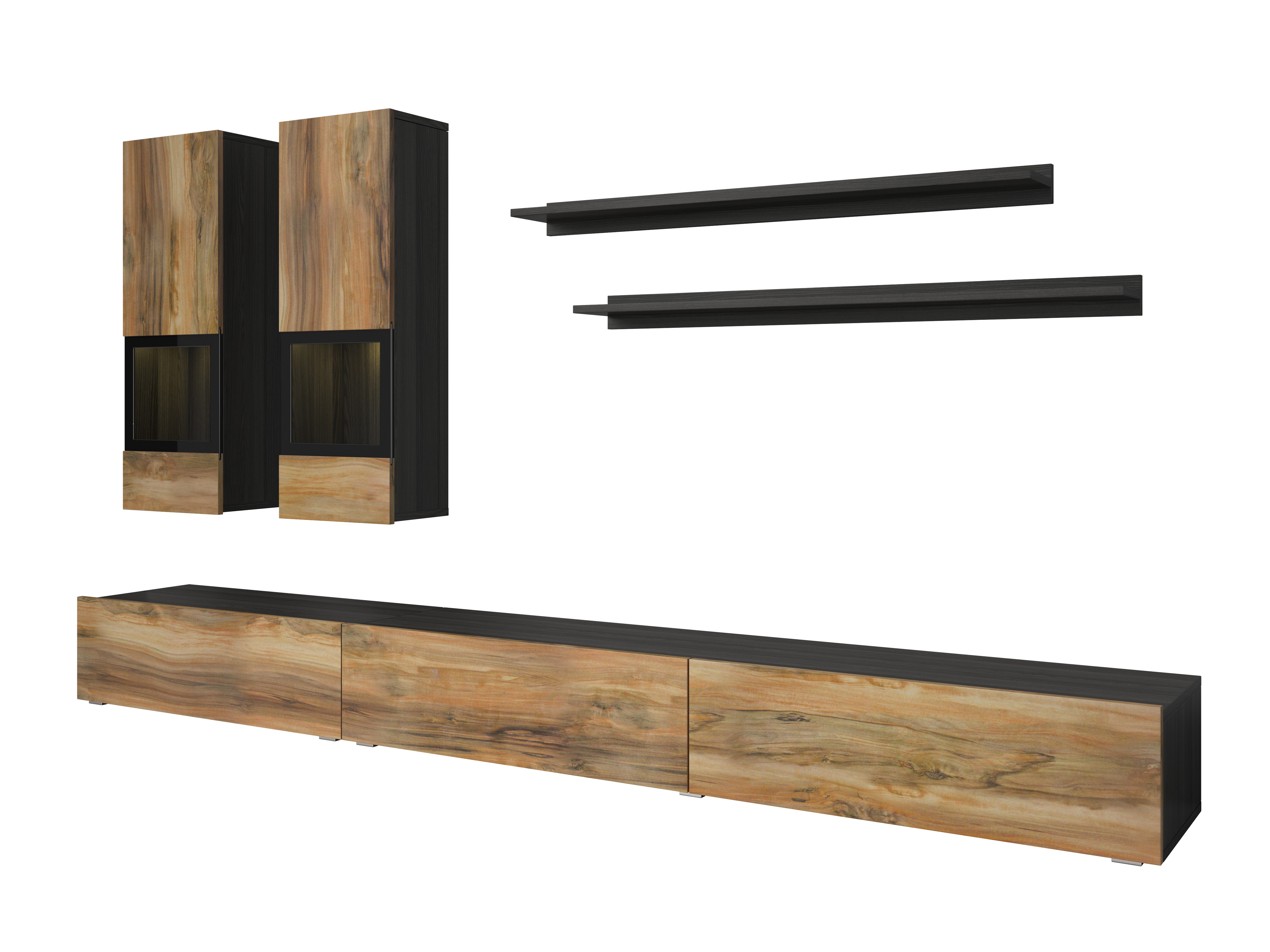 Set za dnevnu sobu Serodeu 100 (Orah + Tamno brown)