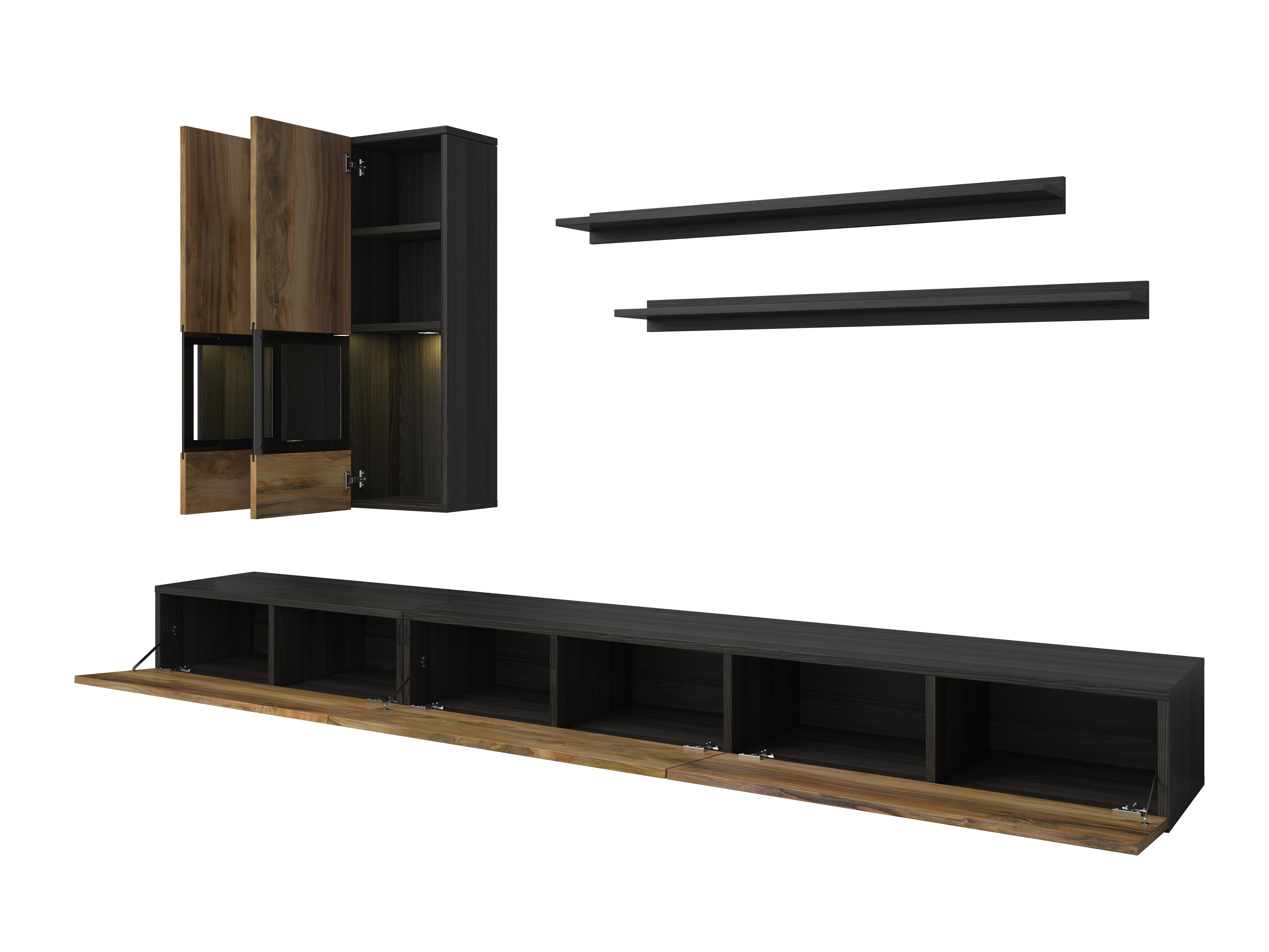 Set za dnevnu sobu Serodeu 100 (Orah + Tamno brown)