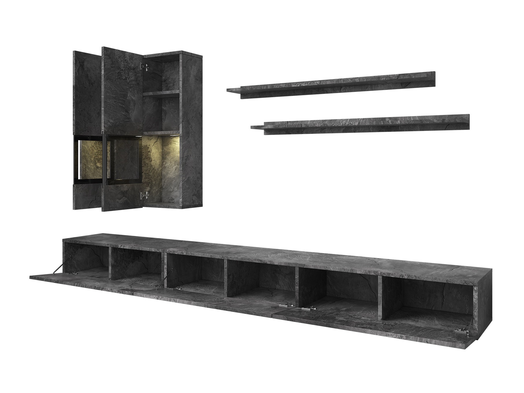 Set za dnevnu sobu Serodeu 100 (Tamni beton)