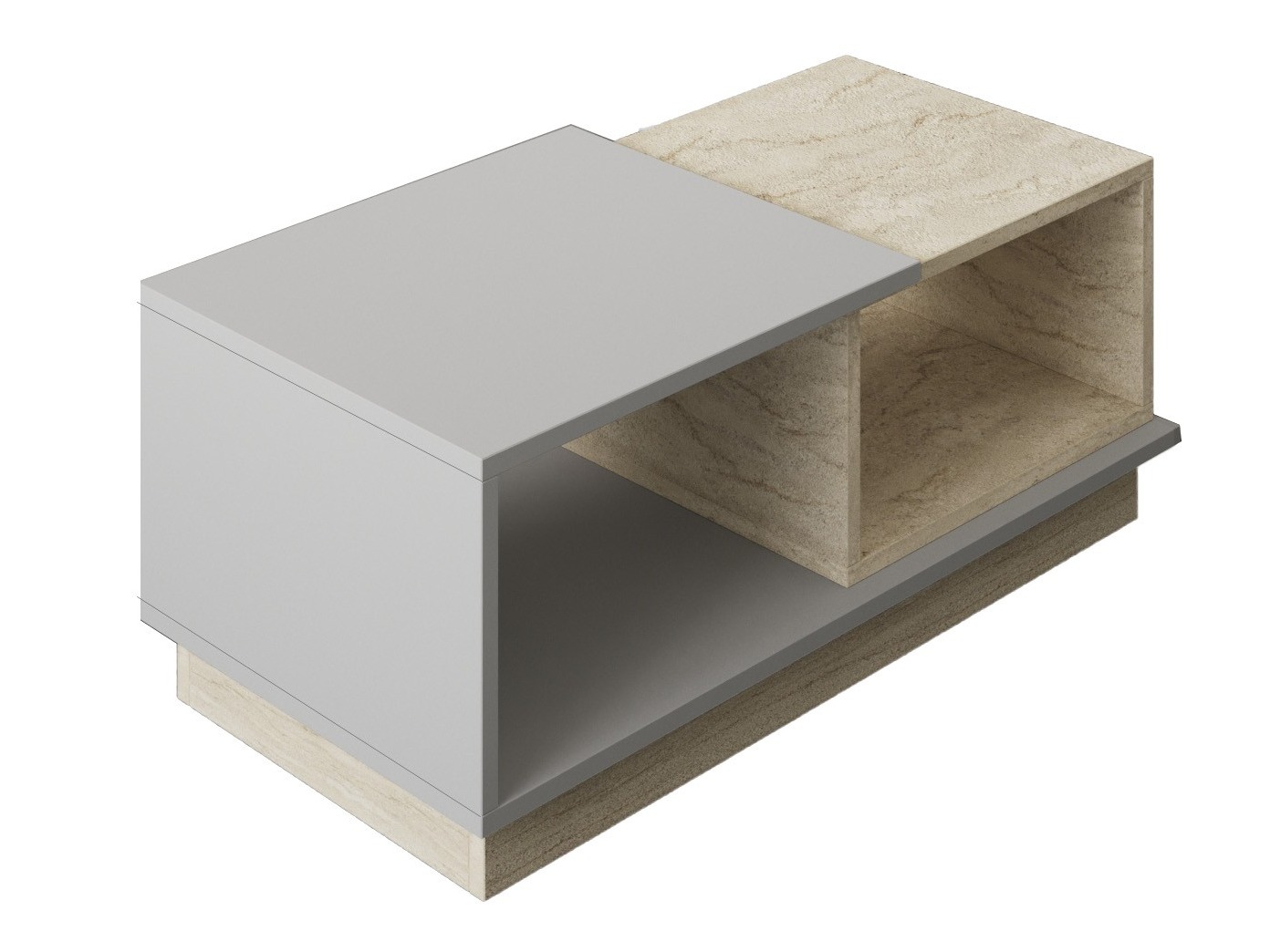 Stočić za kafu Kailua 2582 (Sivo + Svetlo Travertine)