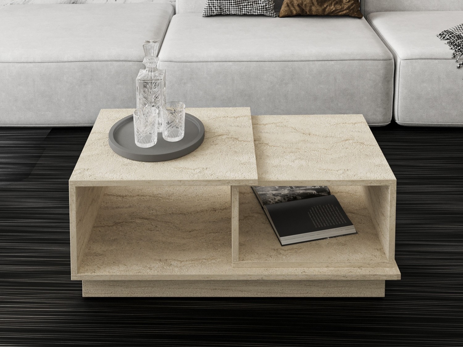 Stočić za kafu Kailua 2582 (Svetlo Travertine)