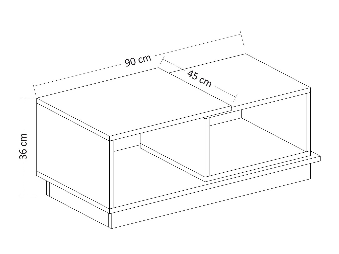 Stočić za kafu Kailua 2582 (Svetlo Travertine)