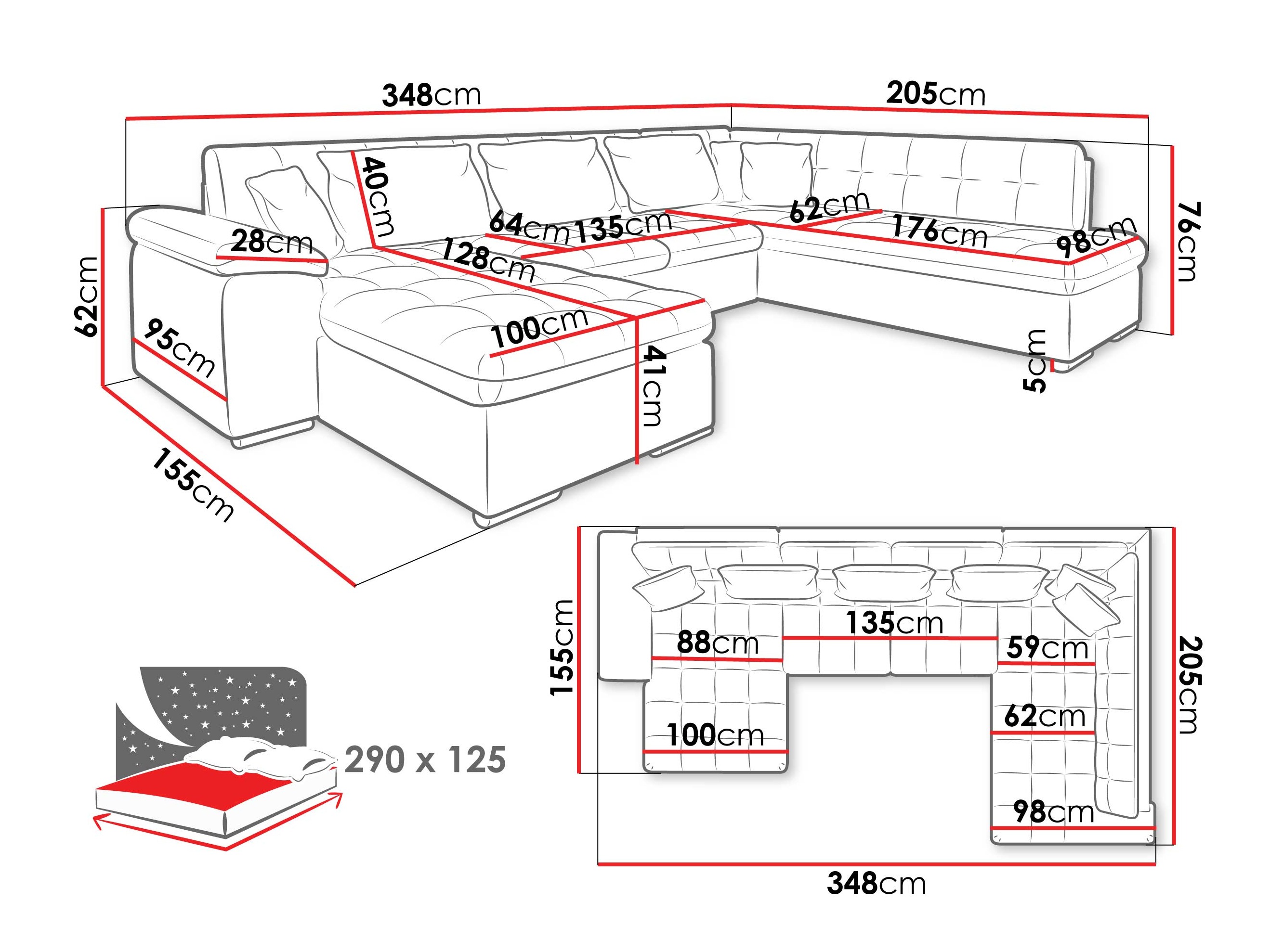 Ugaona sofa Comfivo 114 (Levo)