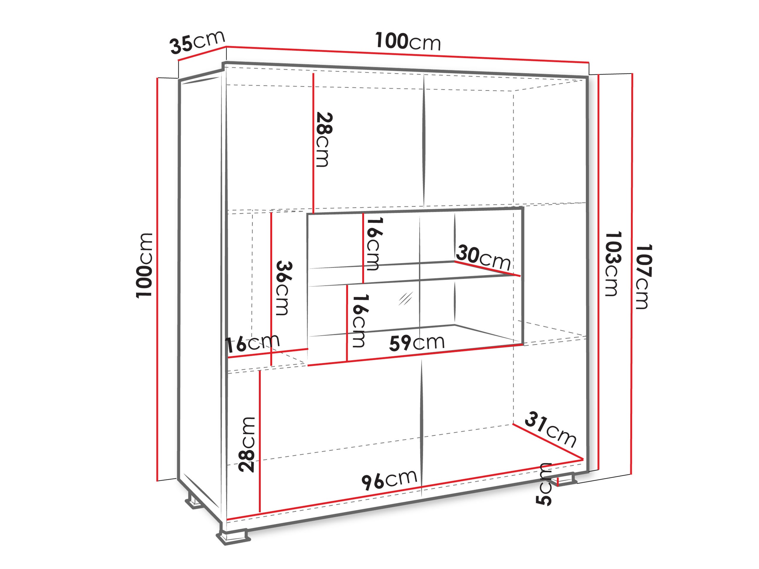 Ormarić Tivdalu 100 (Kašmir)