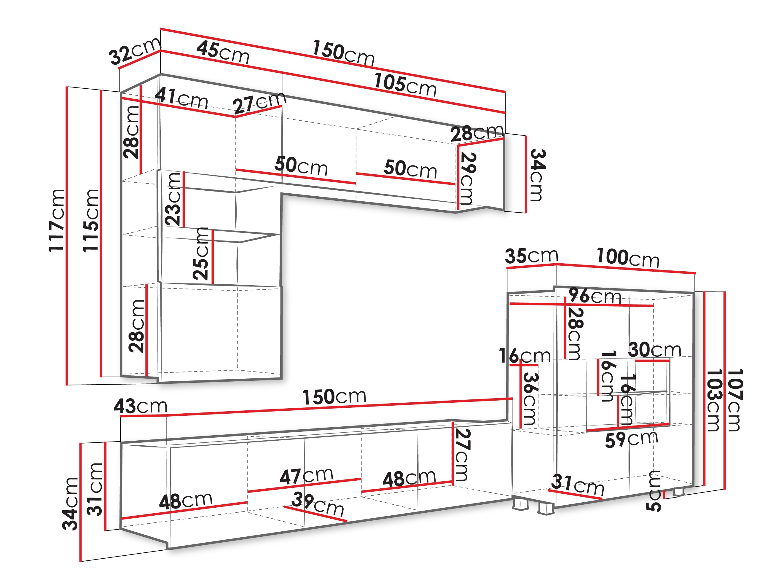 Set za dnevnu sobu Tivdalu 107 (Kašmir)