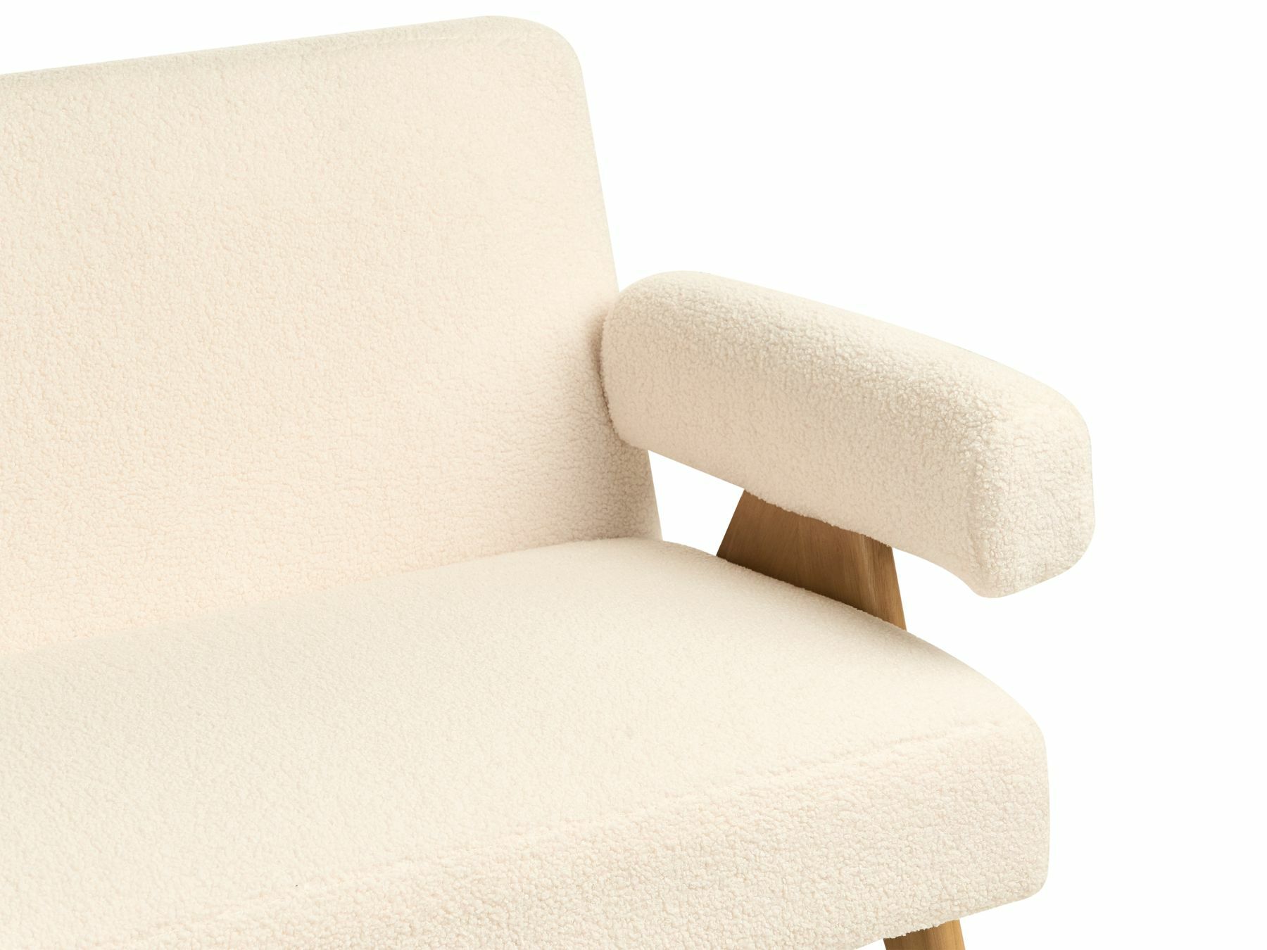 Sofa Berwyn 2713 (Belo + Svetlo drvo)