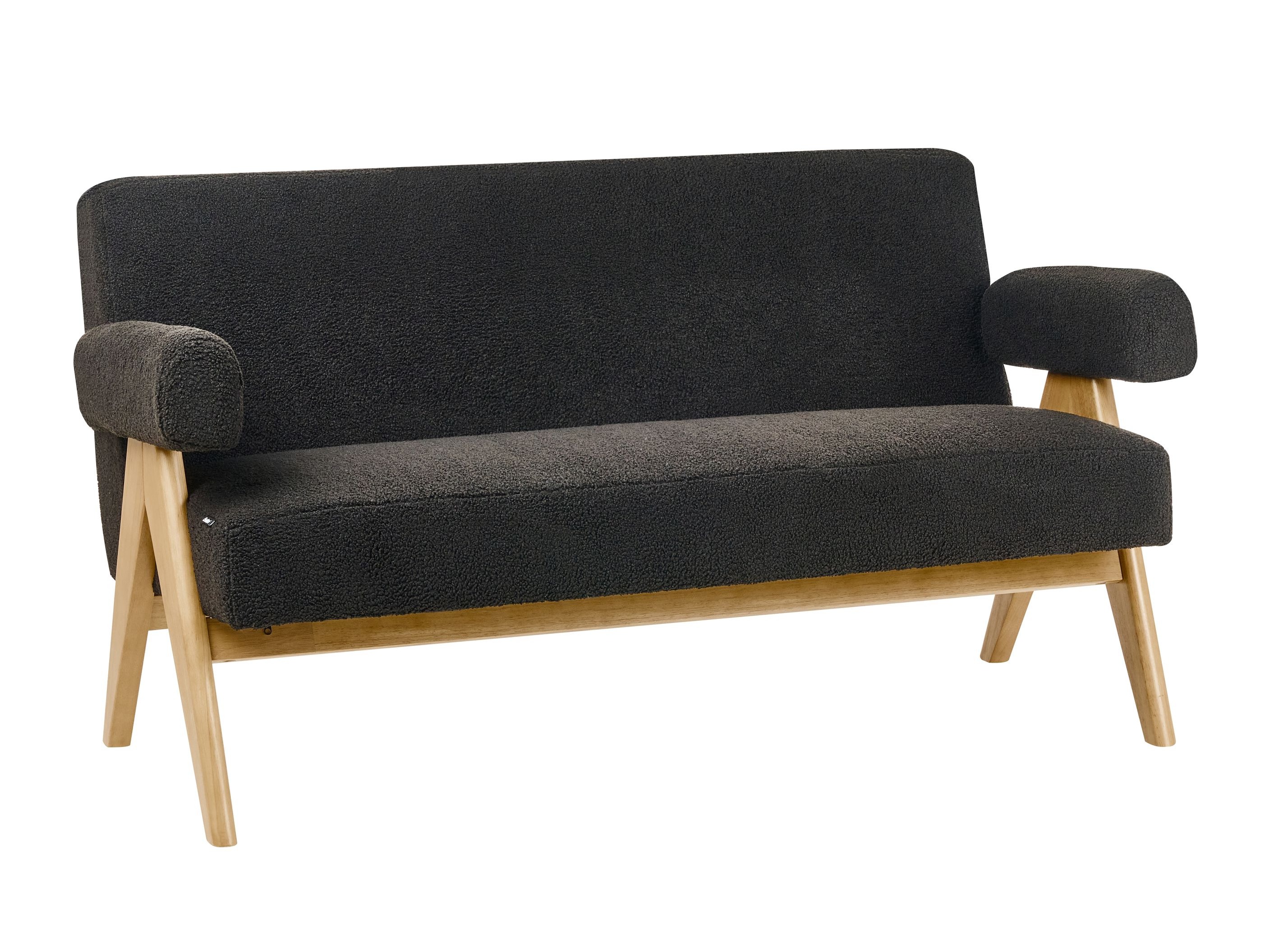 Sofa Berwyn 2713 (Crno + Svetlo drvo)