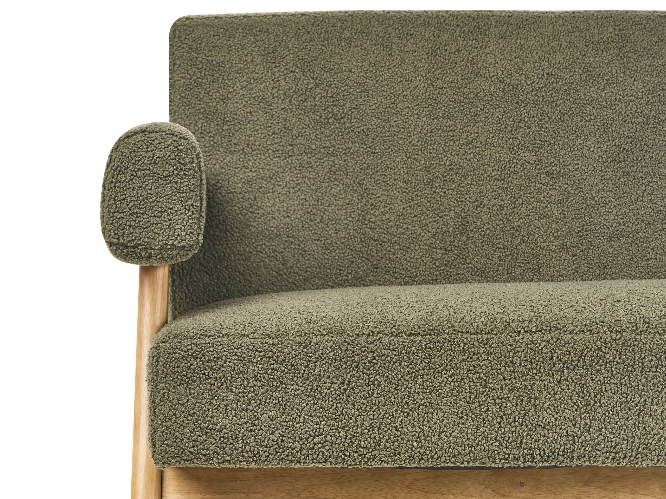 Sofa Berwyn 2713 (Zelena + Svetlo drvo)