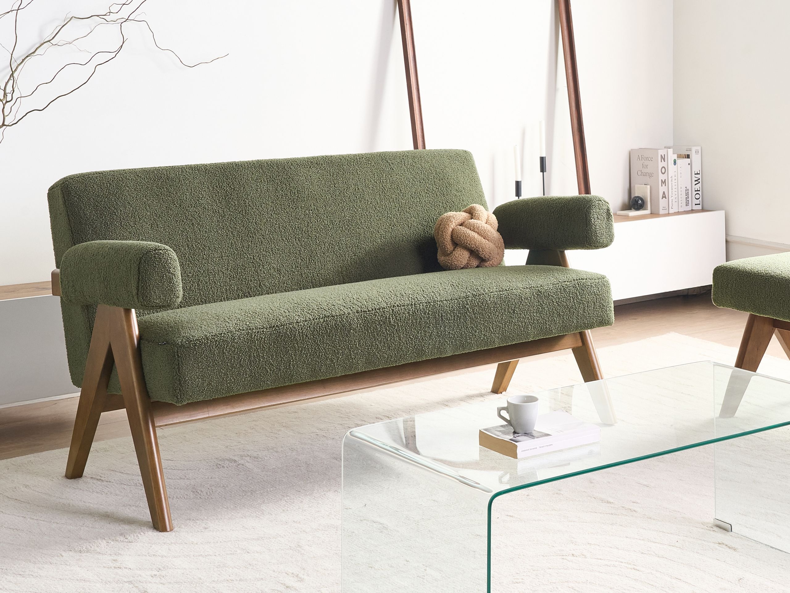 Sofa Berwyn 2713 (Zelena + Tamno drvo)