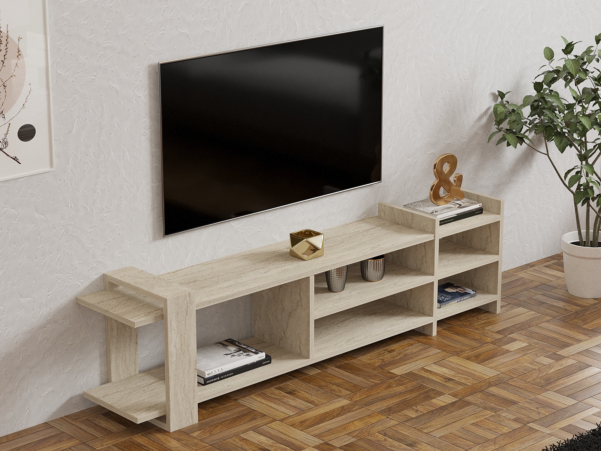 TV komoda Kailua 2587 (Svetlo Travertine)