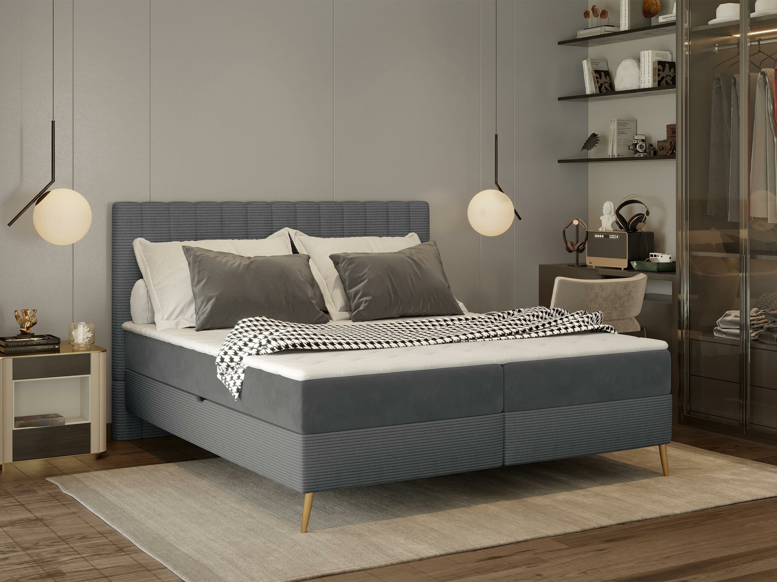 Boxspring krevet Indiana 159 (Poso 22 + Kronos 22)