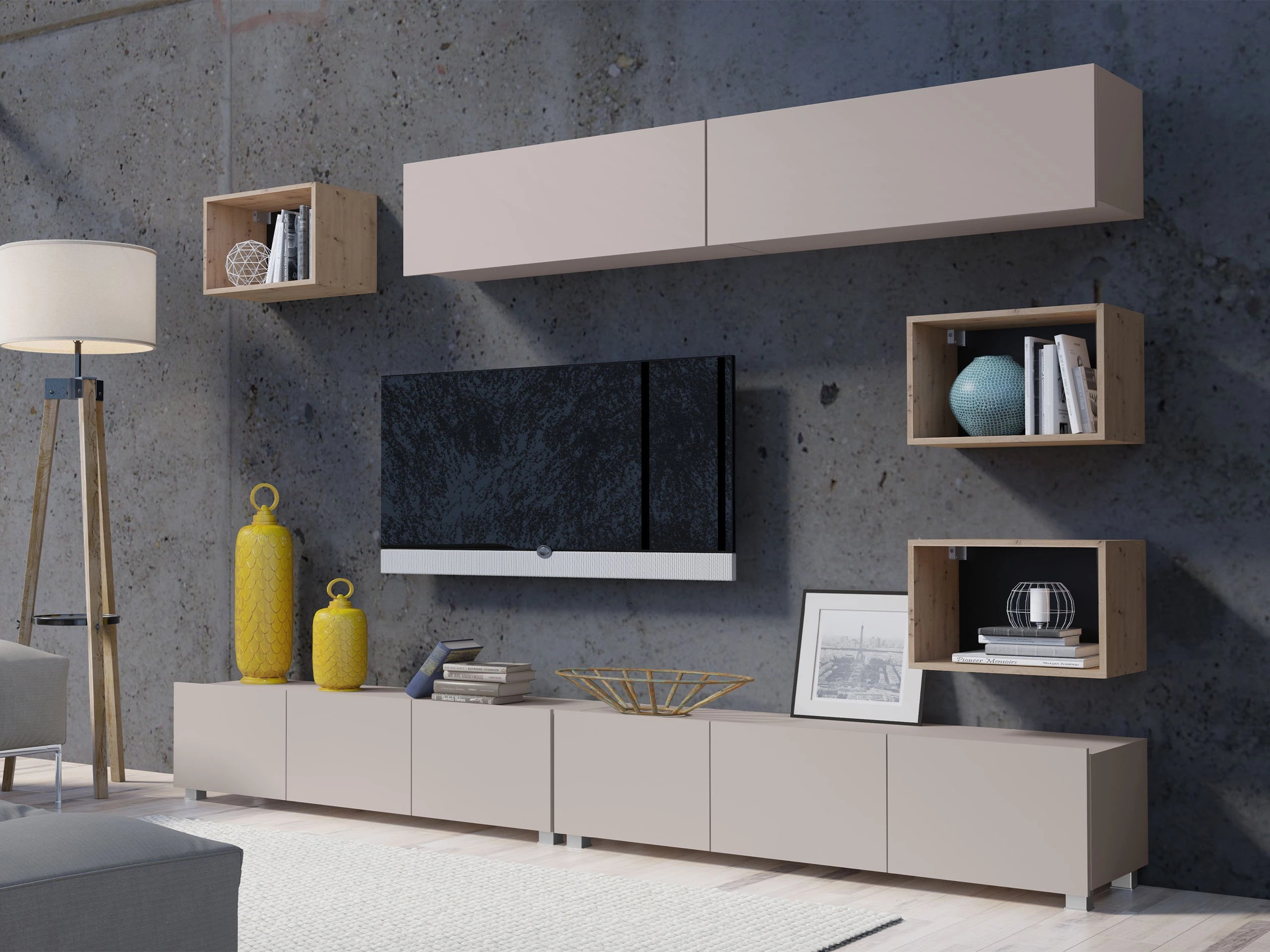 Set za dnevnu sobu Tivdalu 151 (Kašmir + Zanatski hrast)