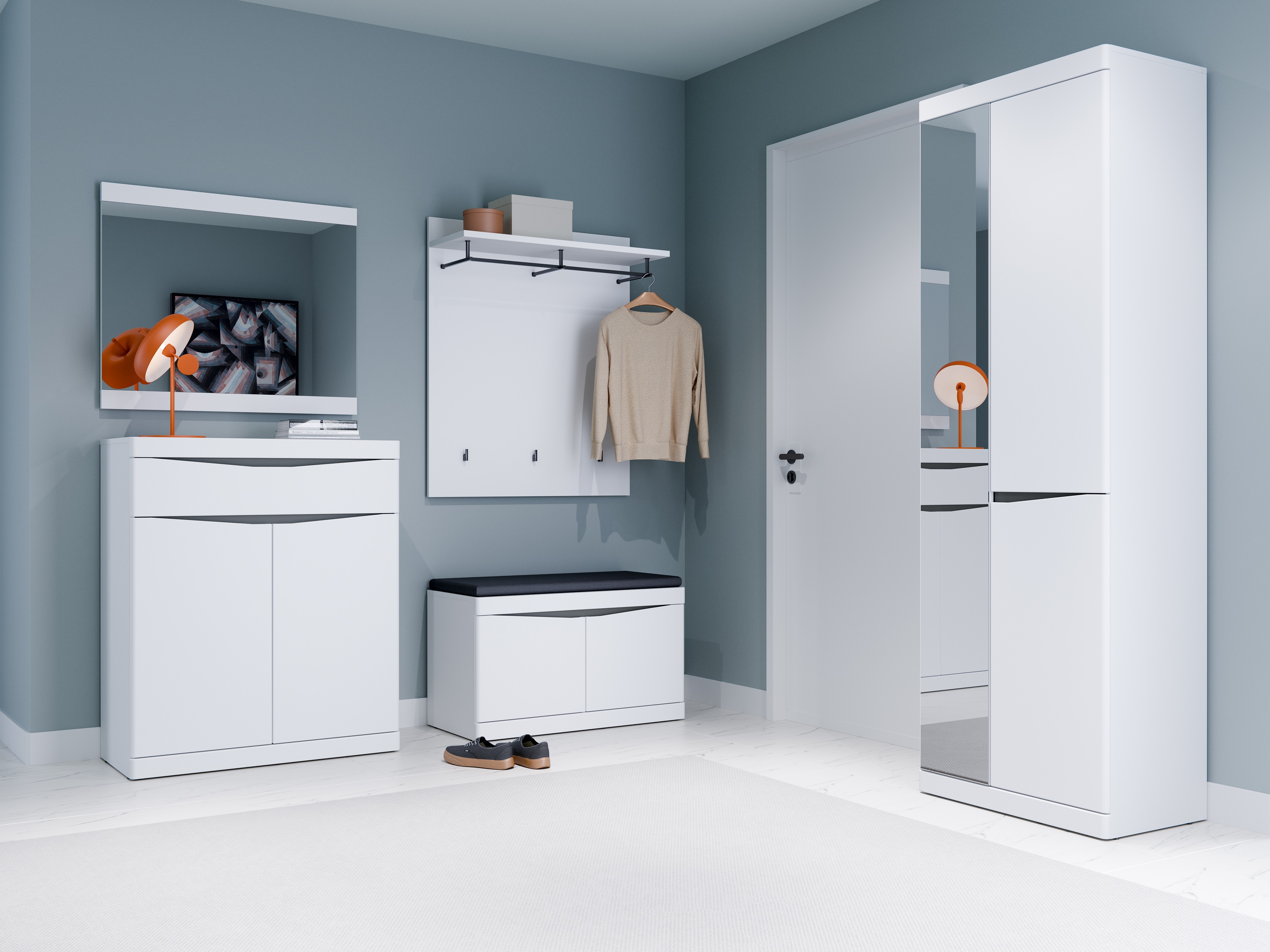 Set za hodnik Venlori 119 (Belo)