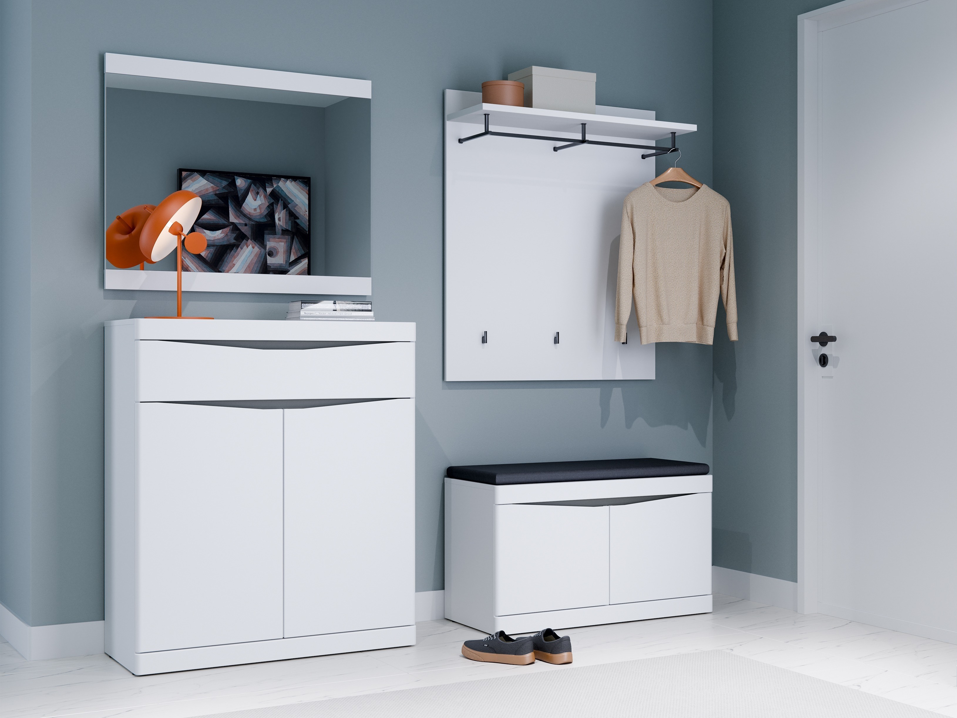 Set za hodnik Venlori 119 (Belo)